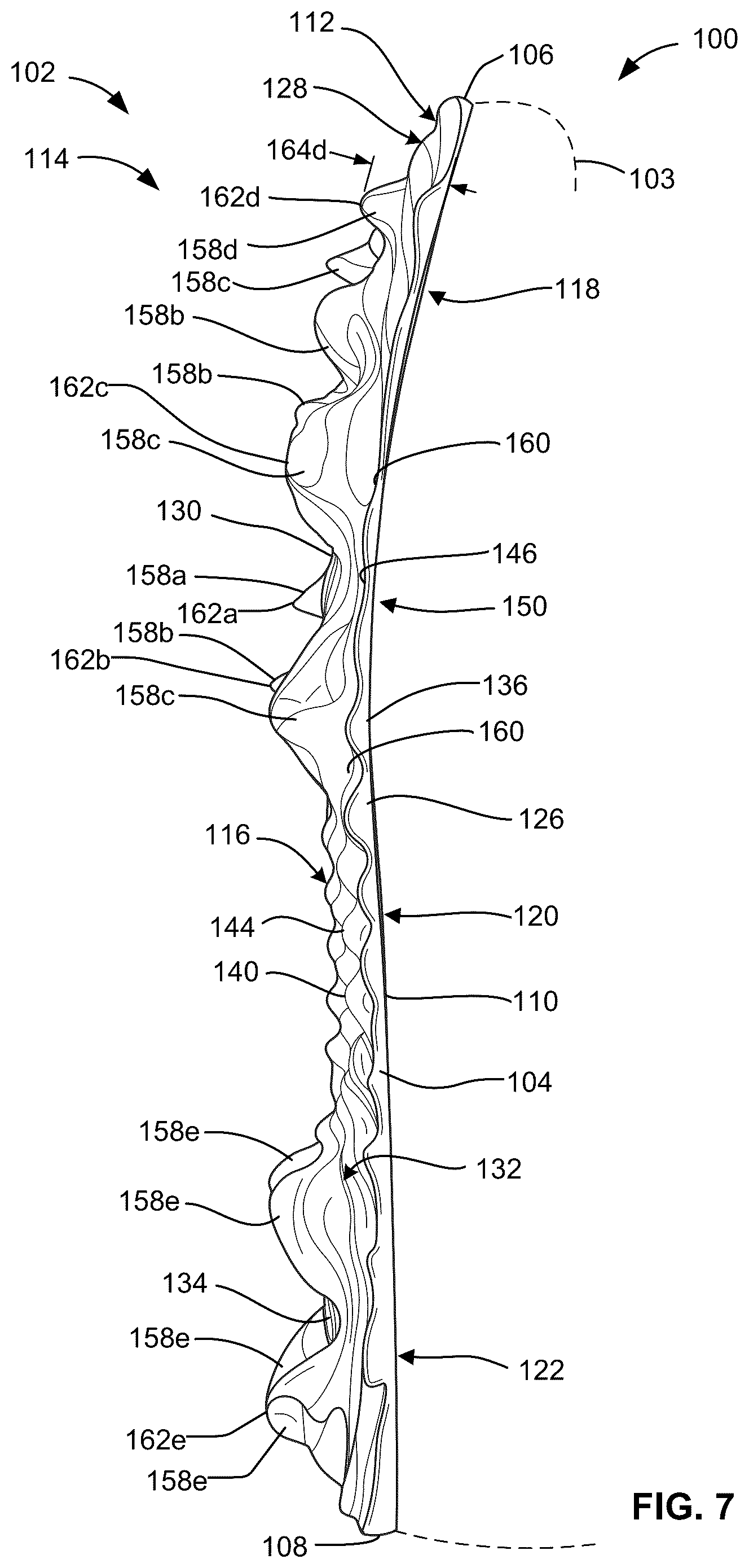 Patent US12096825 Figure 6 – Outsole pattern for an article of footwear