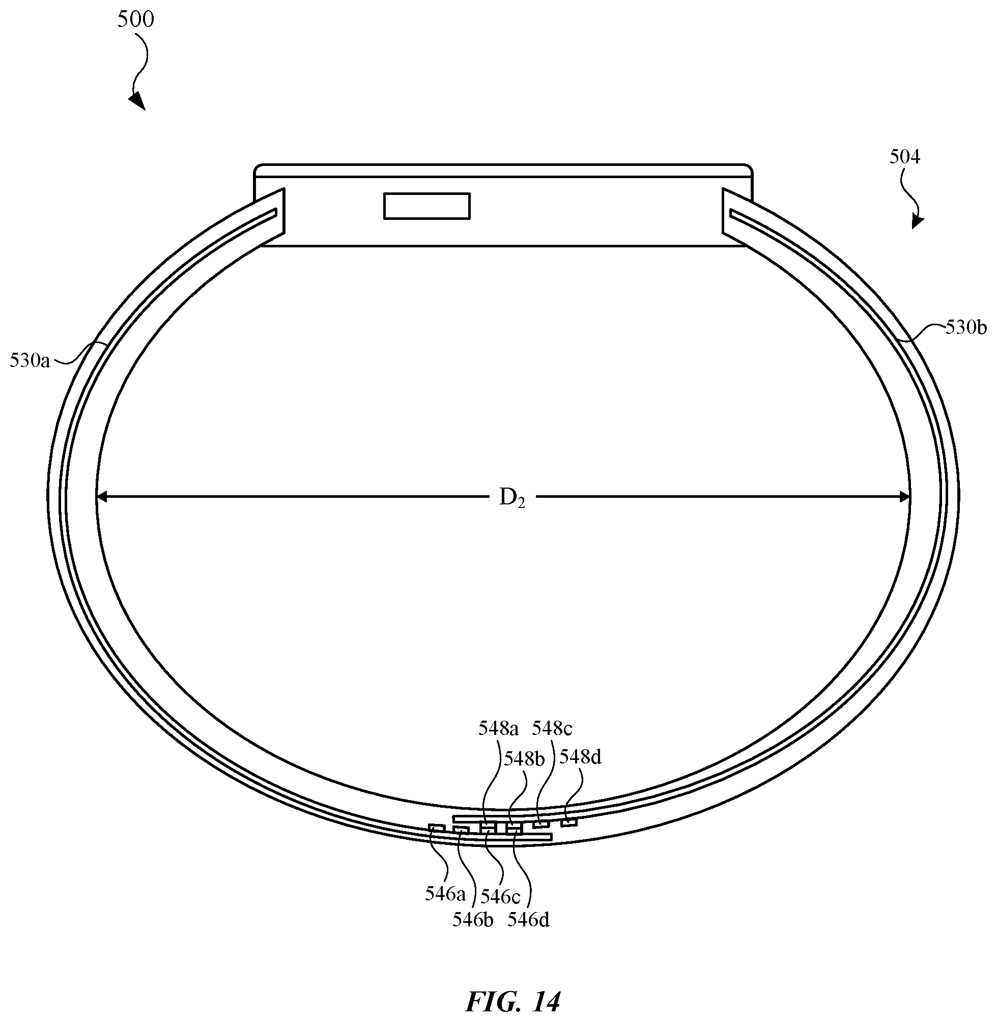 Patent US12096829 Figure 11 – Dynamically adjustable bands for wearable devices