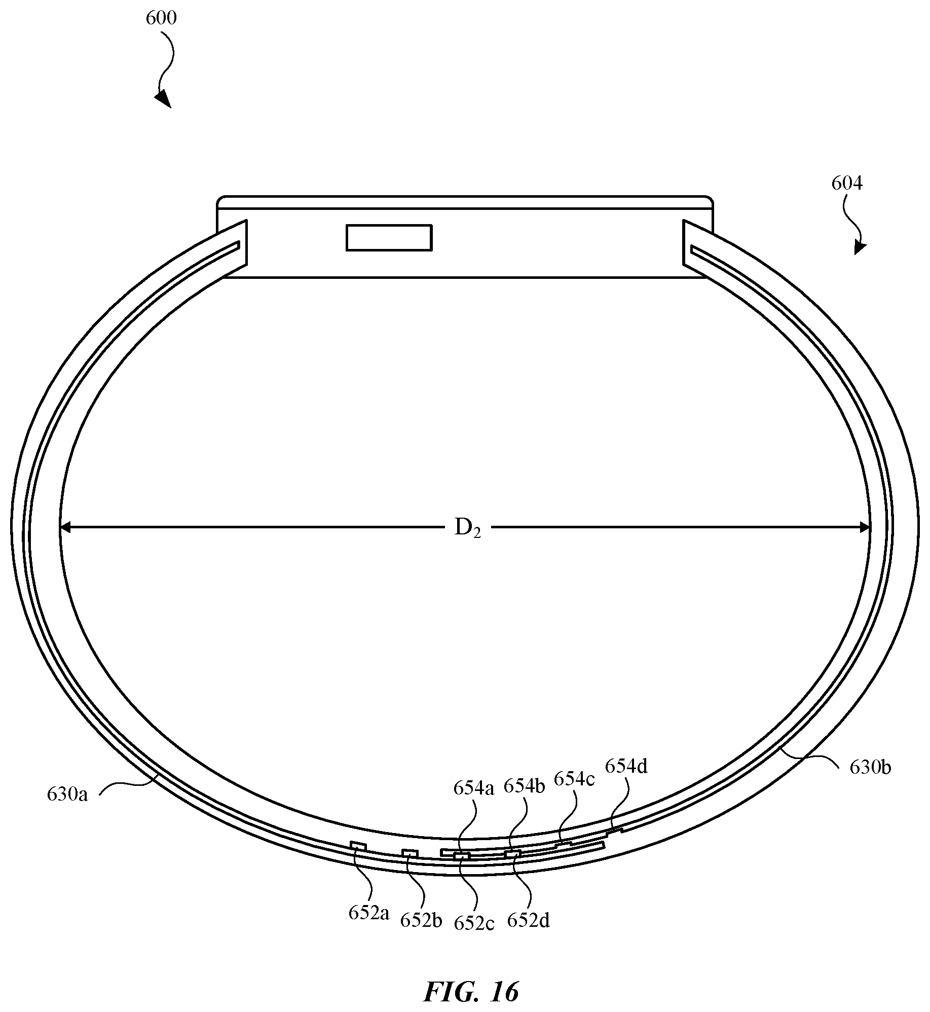 Patent US12096829 Figure 13 – Dynamically adjustable bands for wearable devices