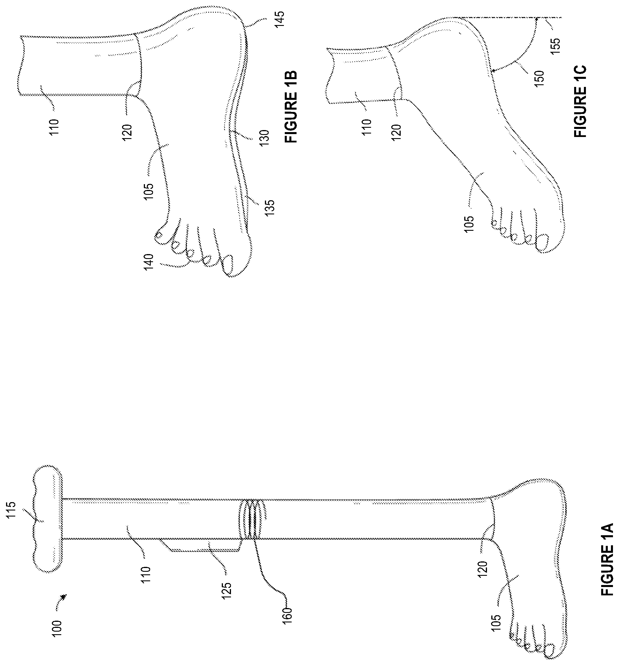 Patent US12096830 Figure 1 – Ergonomic cane with novel base and additional components