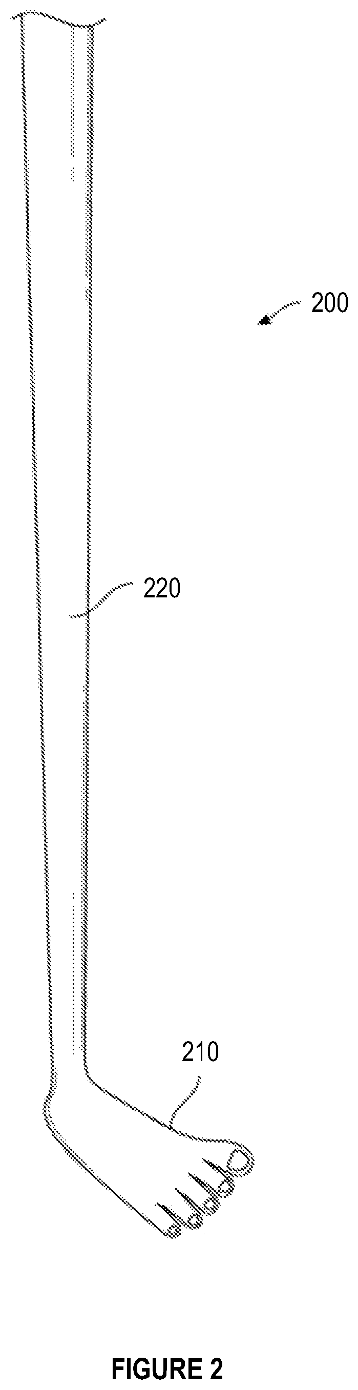 Patent US12096830 Figure 2 – Ergonomic cane with novel base and additional components