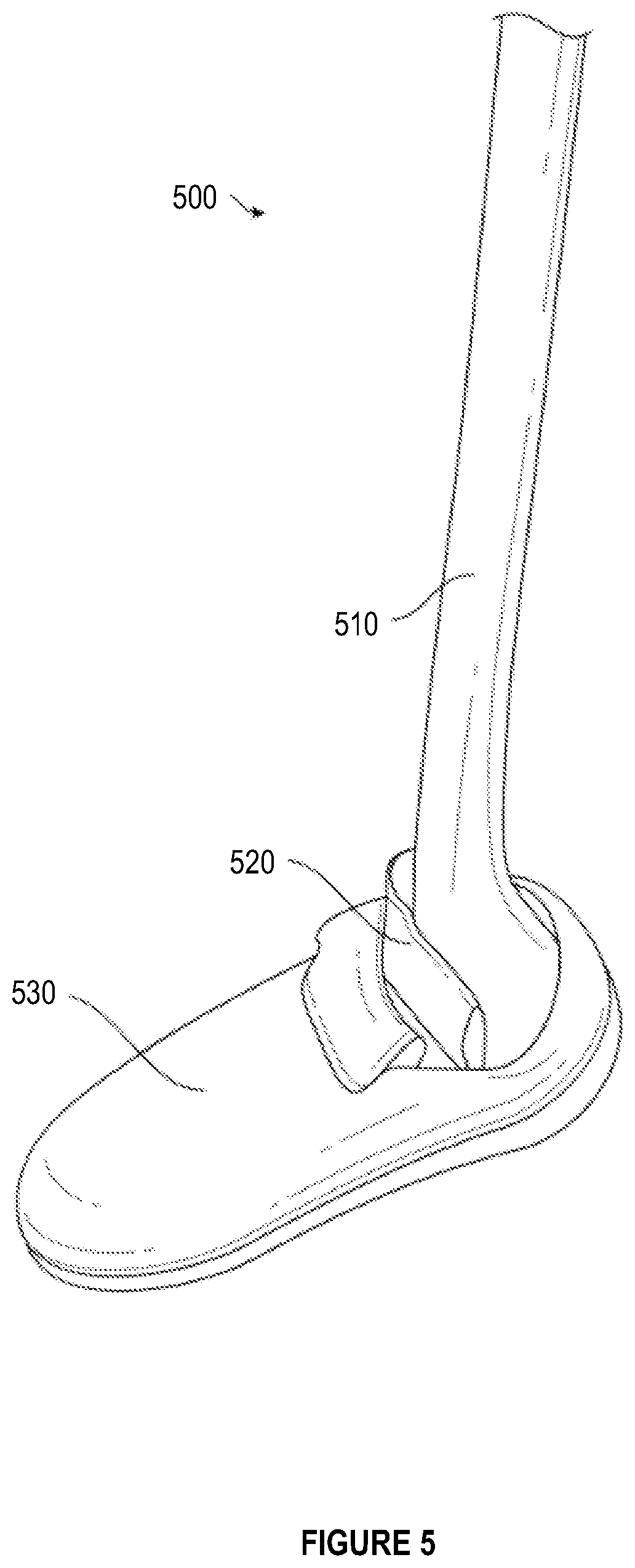 Patent US12096830 Figure 5 – Ergonomic cane with novel base and additional components