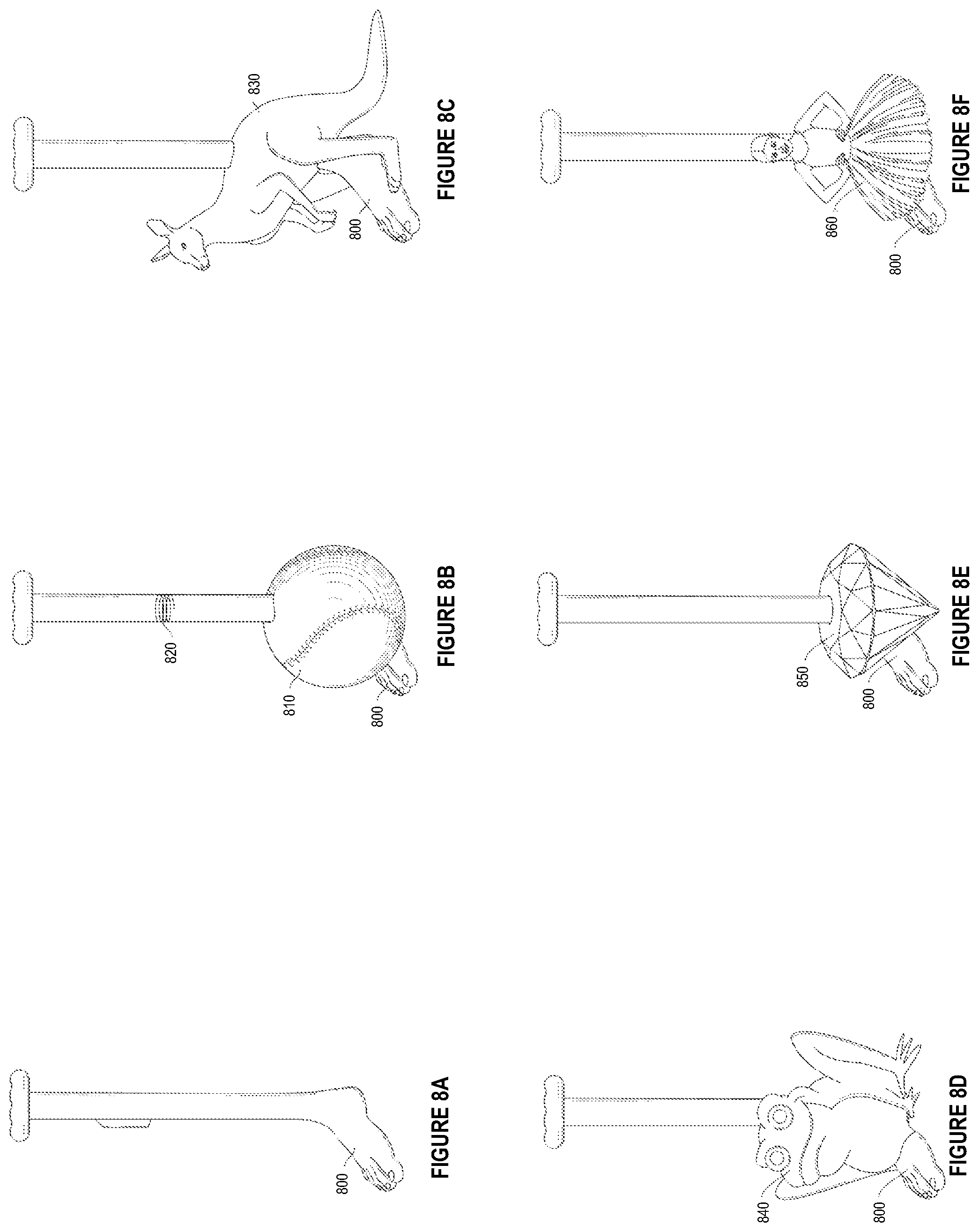 Patent US12096830 Figure 8 – Ergonomic cane with novel base and additional components