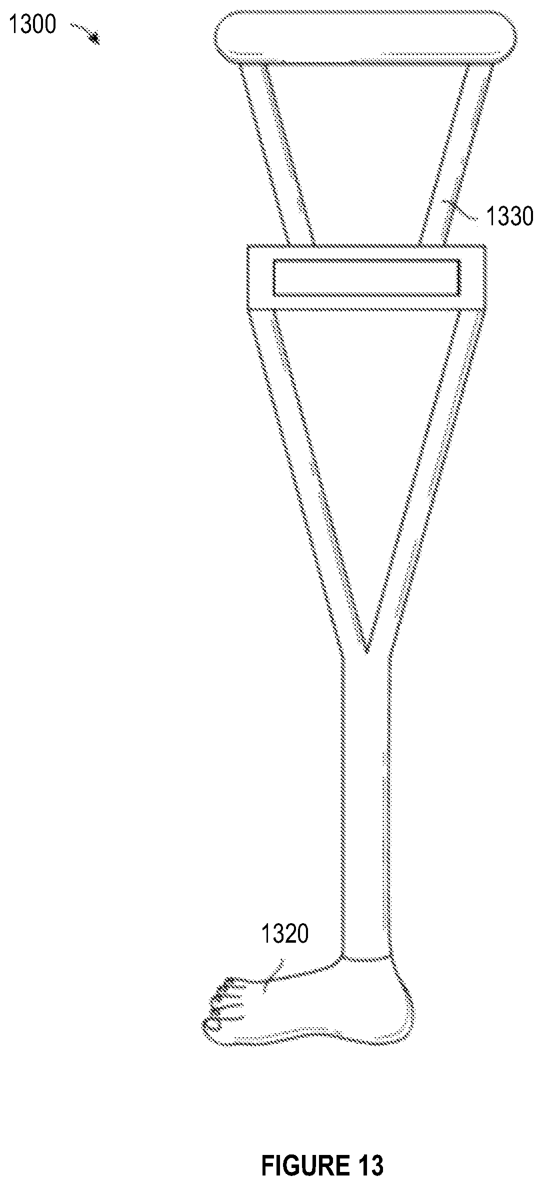 Patent US12096830 Figure 14 – Ergonomic cane with novel base and additional components