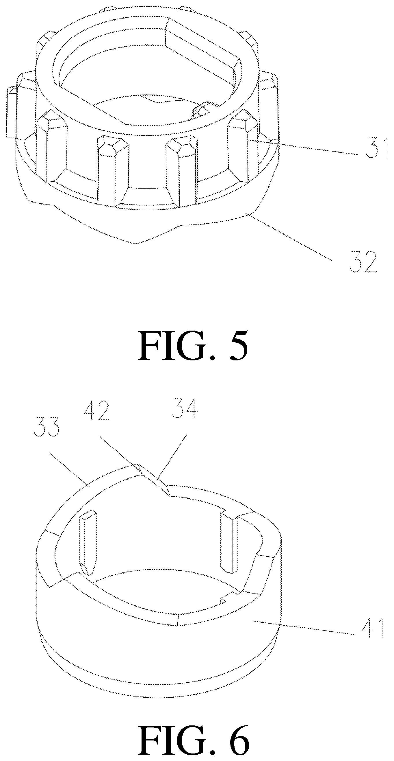 Patent US12096836 Figure 5 – Cartridge core assembly and cosmetic container comprising cartridge core assembly