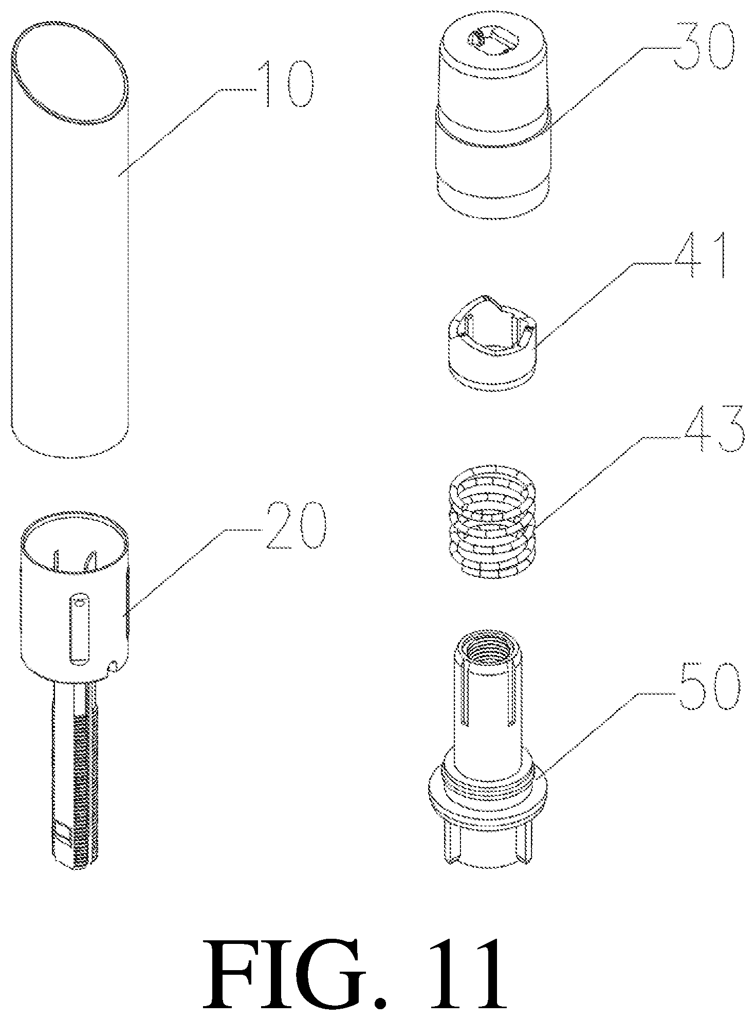 Patent US12096836 Figure 9 – Cartridge core assembly and cosmetic container comprising cartridge core assembly