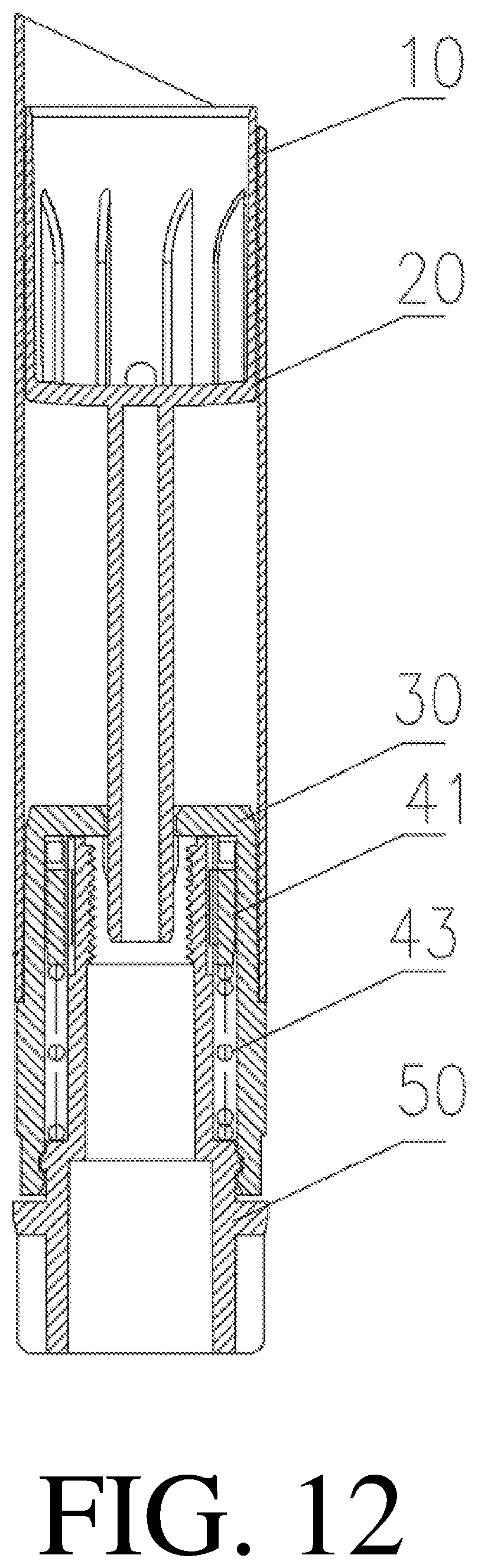 Patent US12096836 Figure 10 – Cartridge core assembly and cosmetic container comprising cartridge core assembly