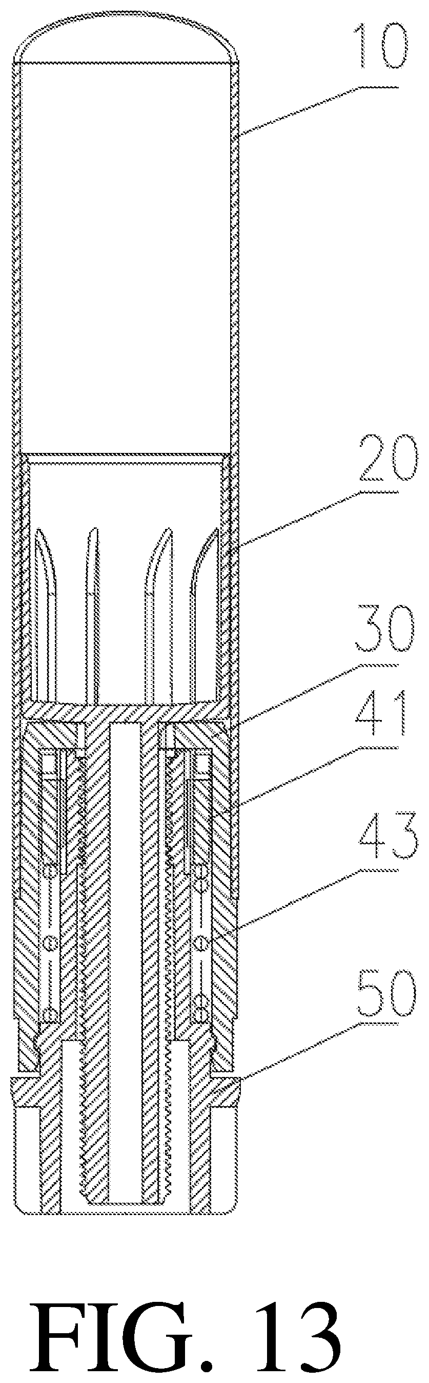 Patent US12096836 Figure 11 – Cartridge core assembly and cosmetic container comprising cartridge core assembly