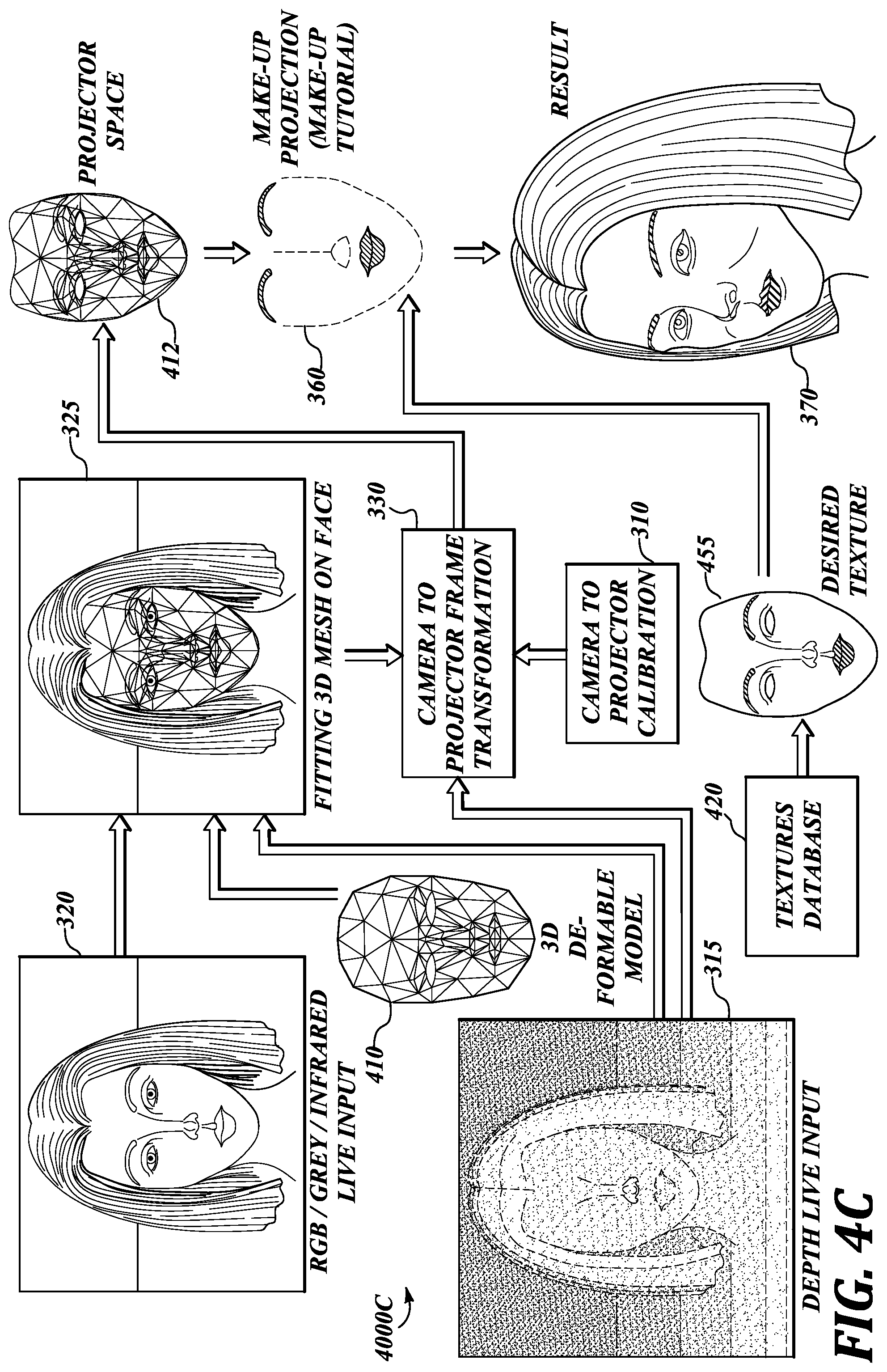 Patent US12096839 Figure 8 – System and method for projecting digital content onto user's facial surface
