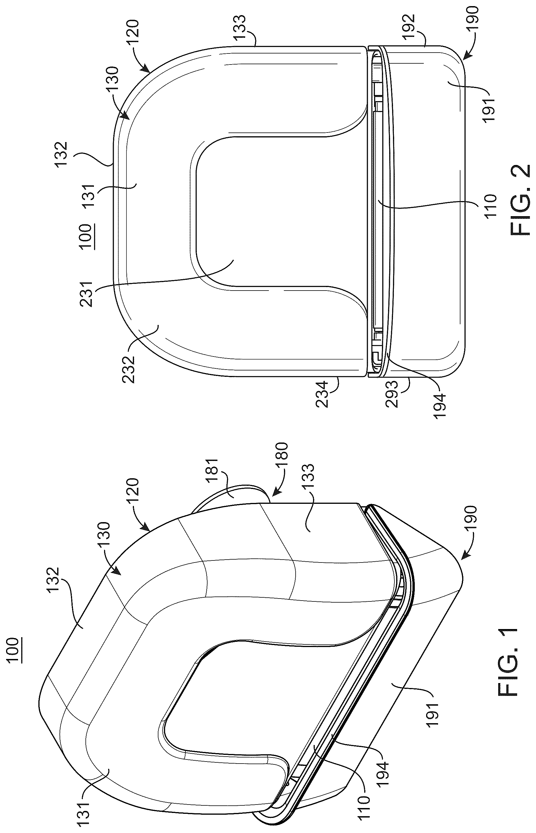 Patent US12096847 Figure 1 – Hair collector apparatus and related methods