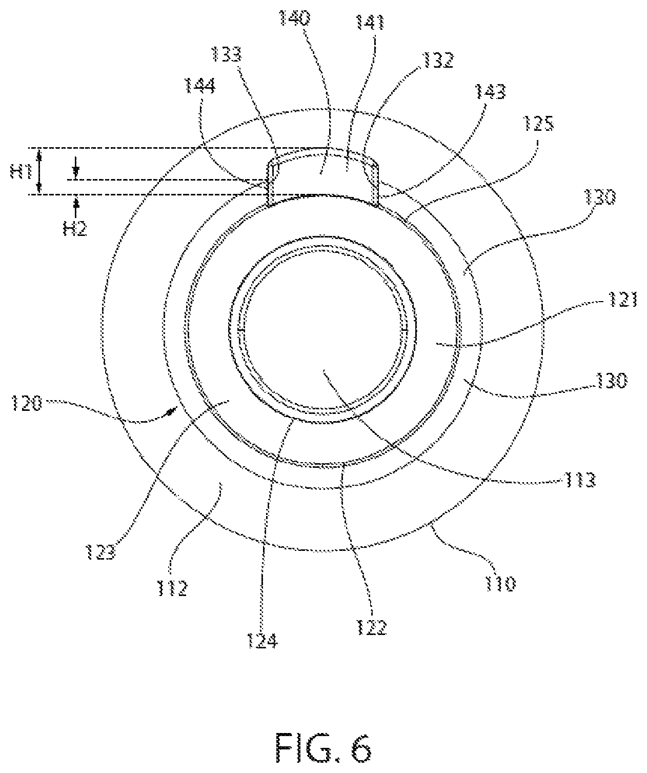 Patent US12096848 Figure 5 – Oral care implement, handle thereof, and oral care refill head therefor