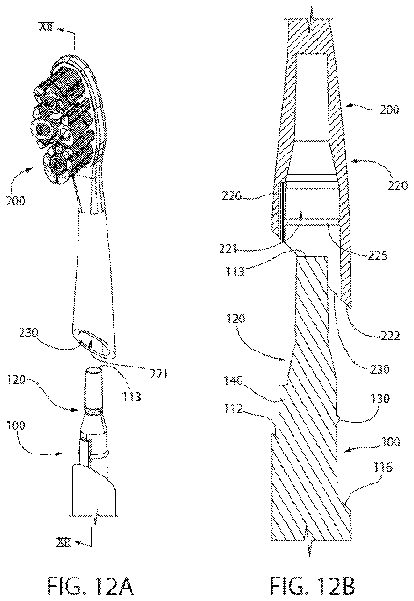 Patent US12096848 Figure 11 – Oral care implement, handle thereof, and oral care refill head therefor