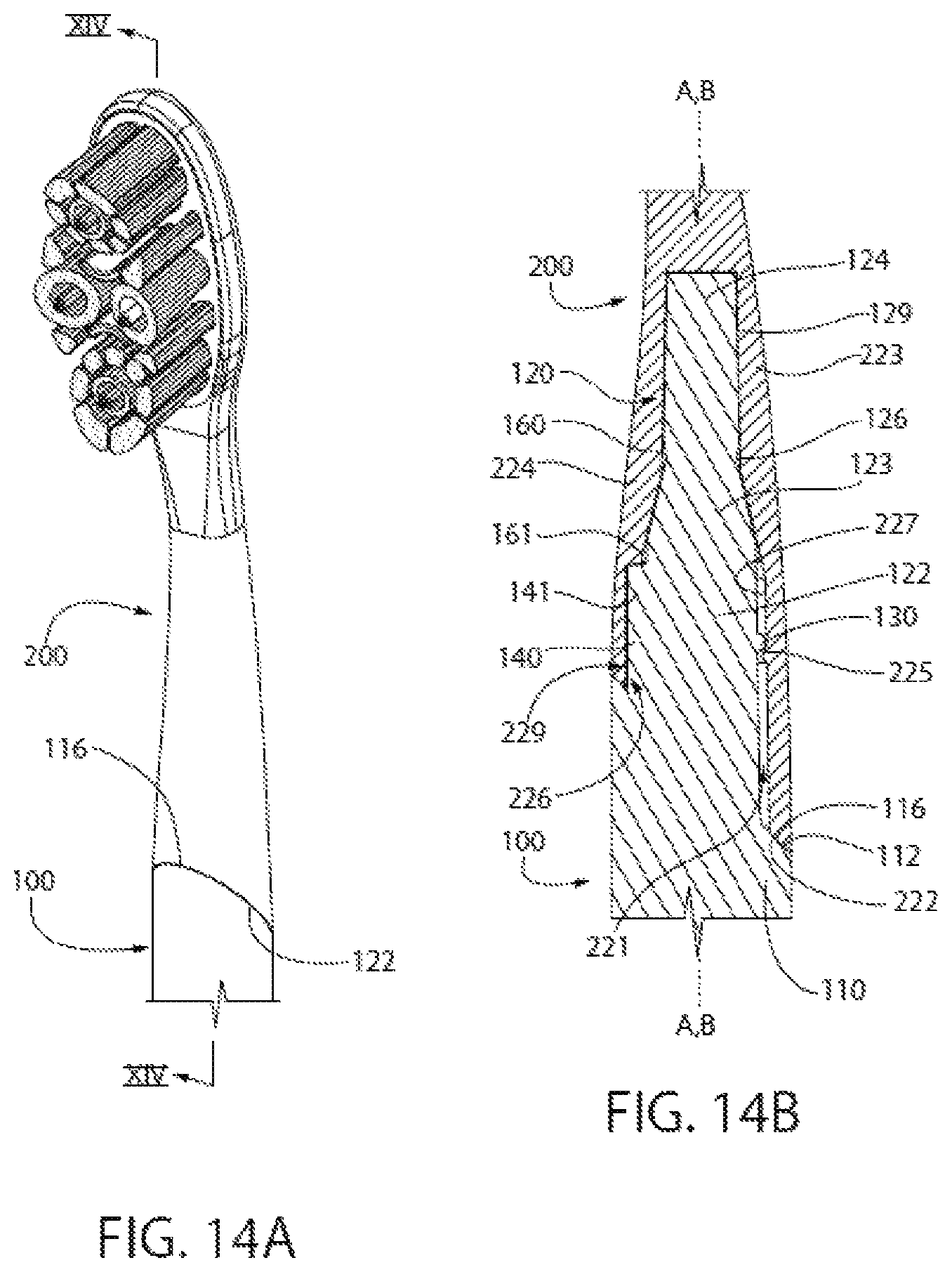 Patent US12096848 Figure 13 – Oral care implement, handle thereof, and oral care refill head therefor