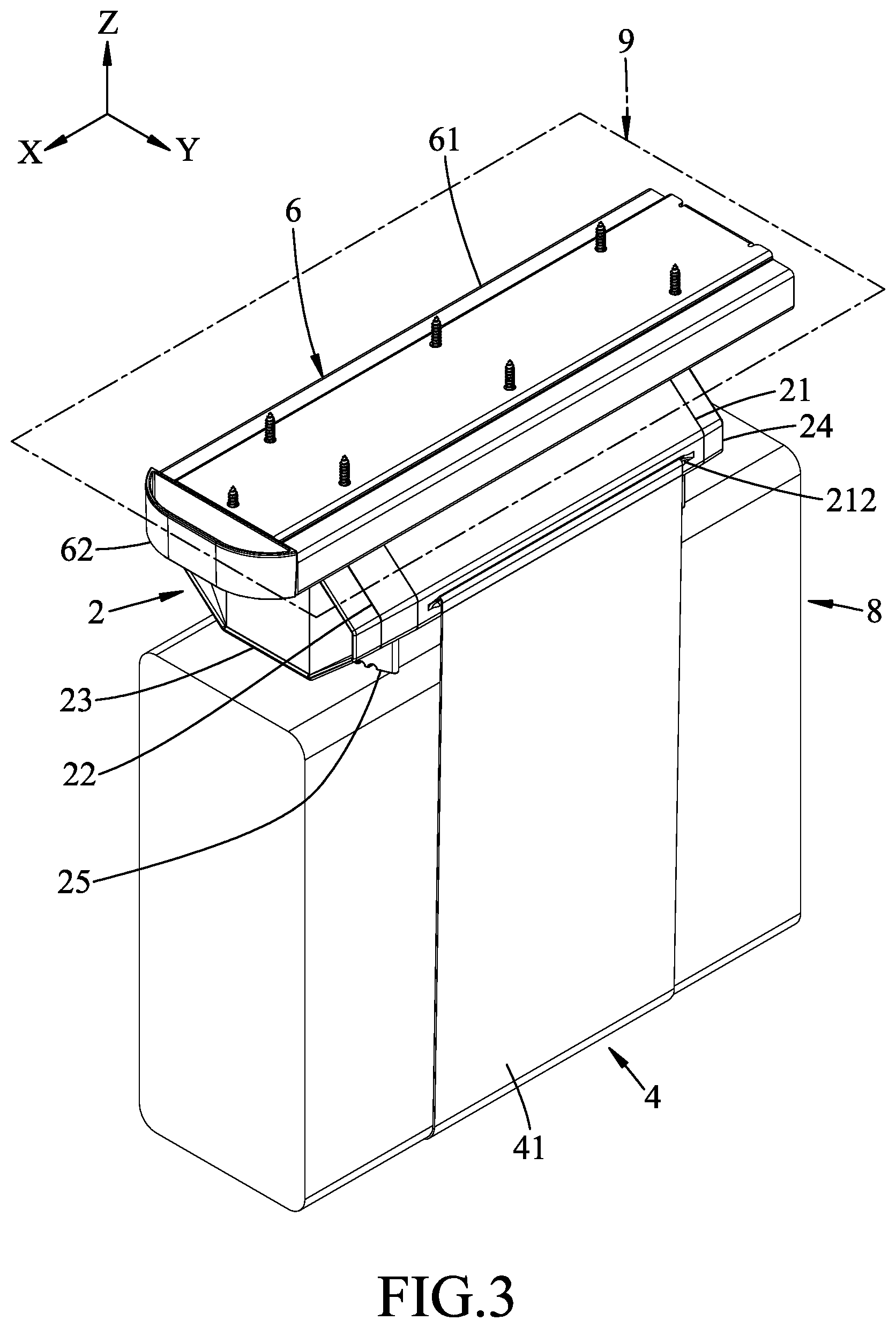 Patent US12096849 Figure 3 – Holding device for a computer component