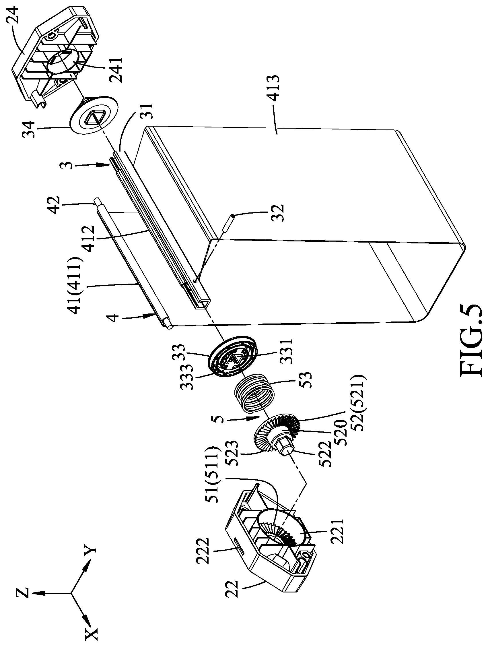 Patent US12096849 Figure 5 – Holding device for a computer component