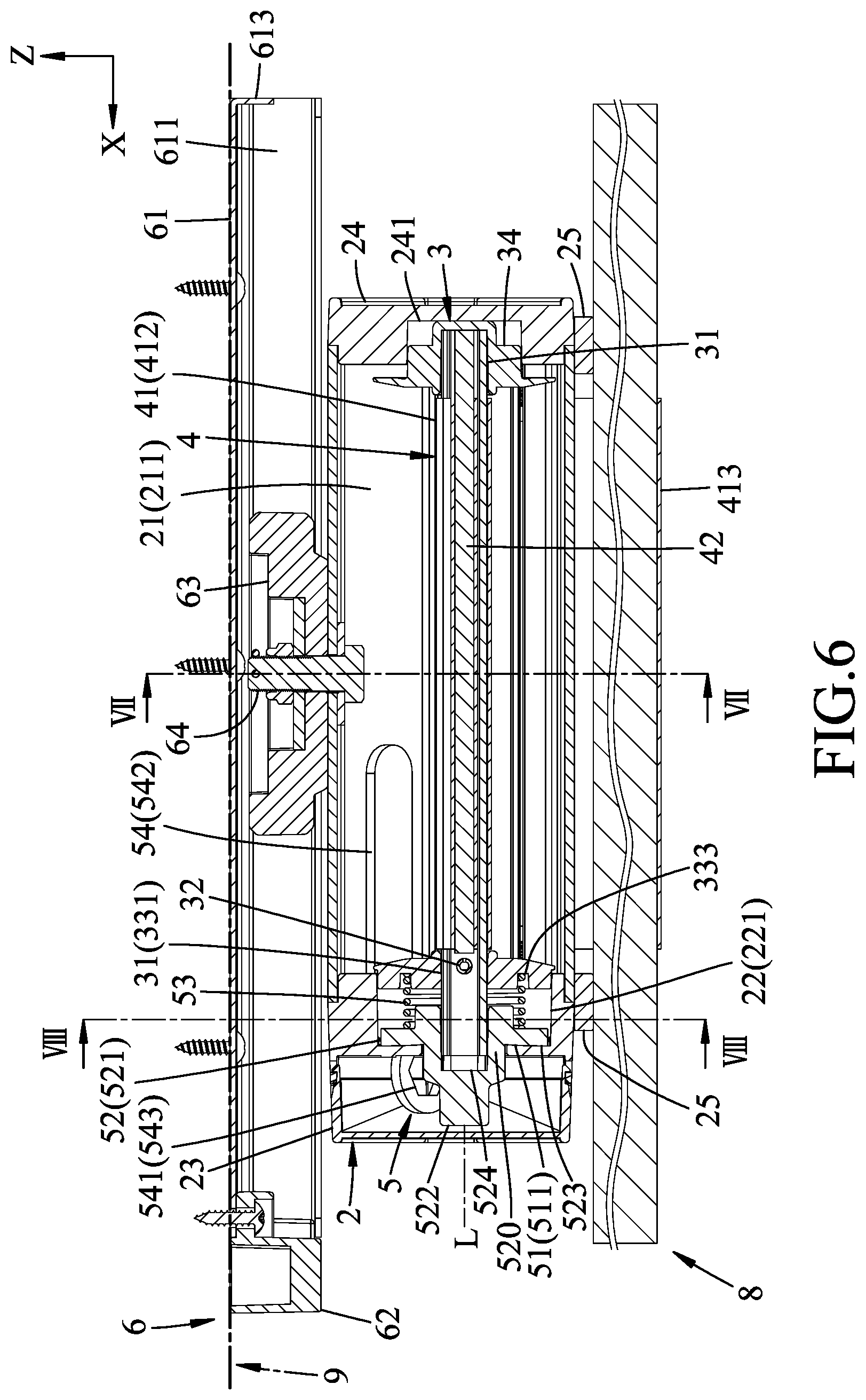 Patent US12096849 Figure 6 – Holding device for a computer component