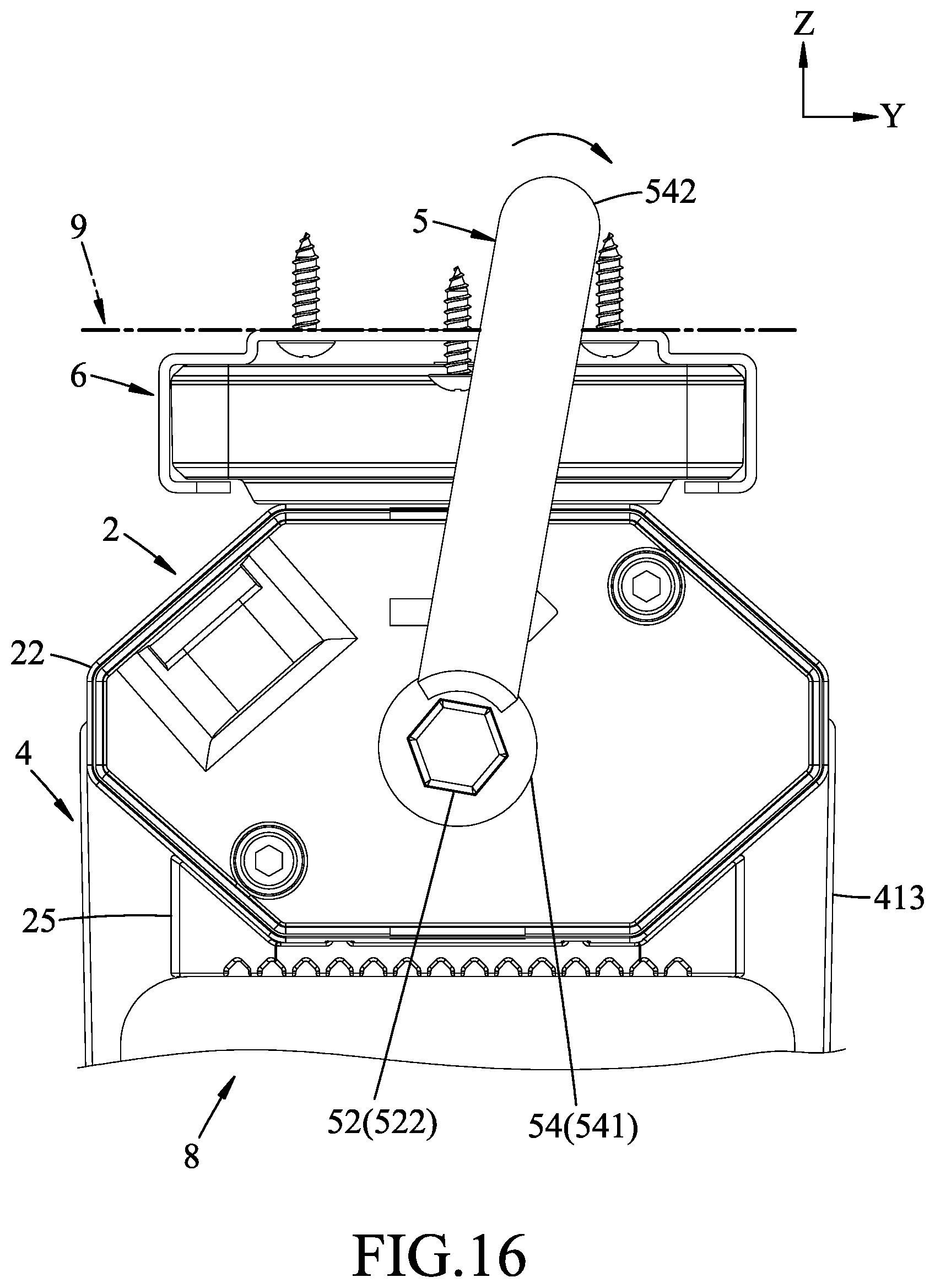 Patent US12096849 Figure 16 – Holding device for a computer component