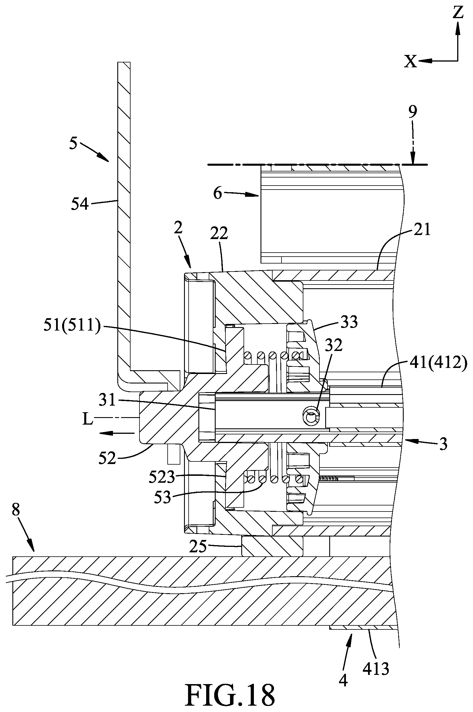 Patent US12096849 Figure 18 – Holding device for a computer component