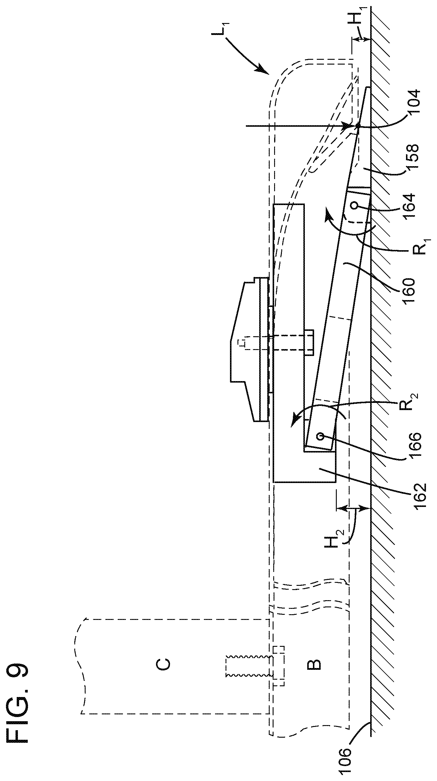 Patent US12096853 Figure 9 – Stabilizing a table