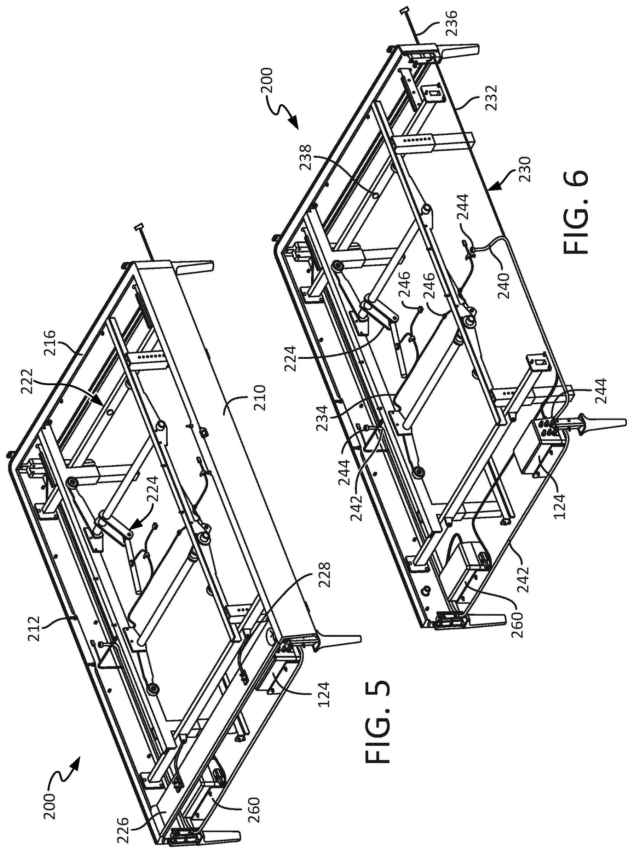 Patent US12096856 Figure 4 – Adjustable foundation for a mattress