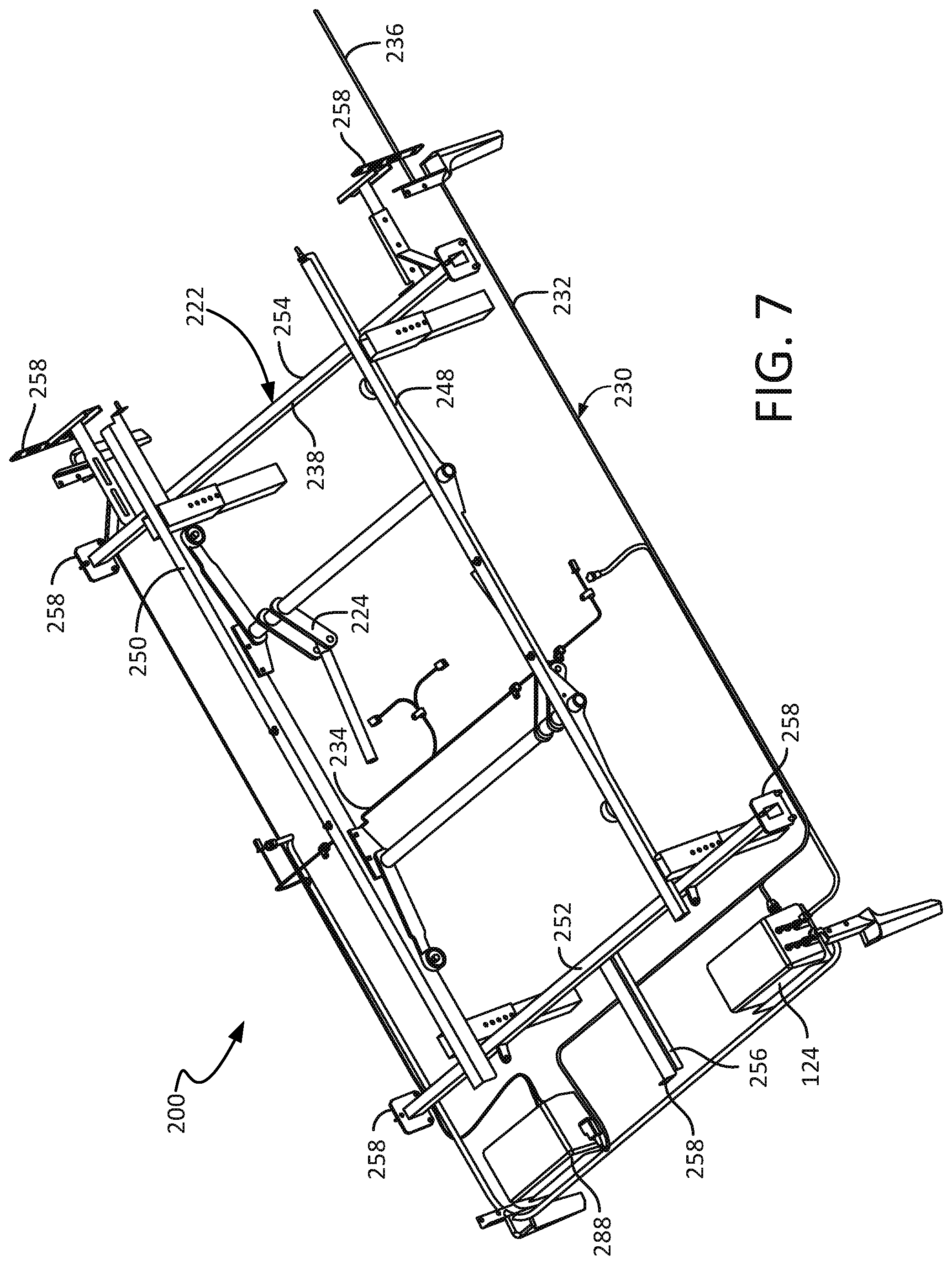 Patent US12096856 Figure 5 – Adjustable foundation for a mattress