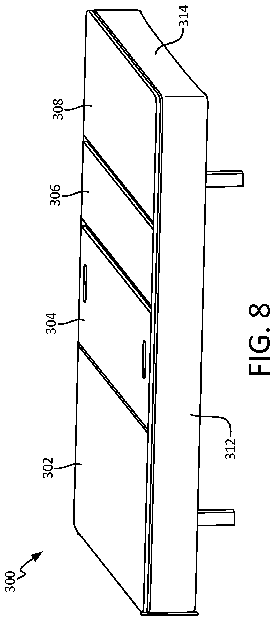 Patent US12096856 Figure 6 – Adjustable foundation for a mattress