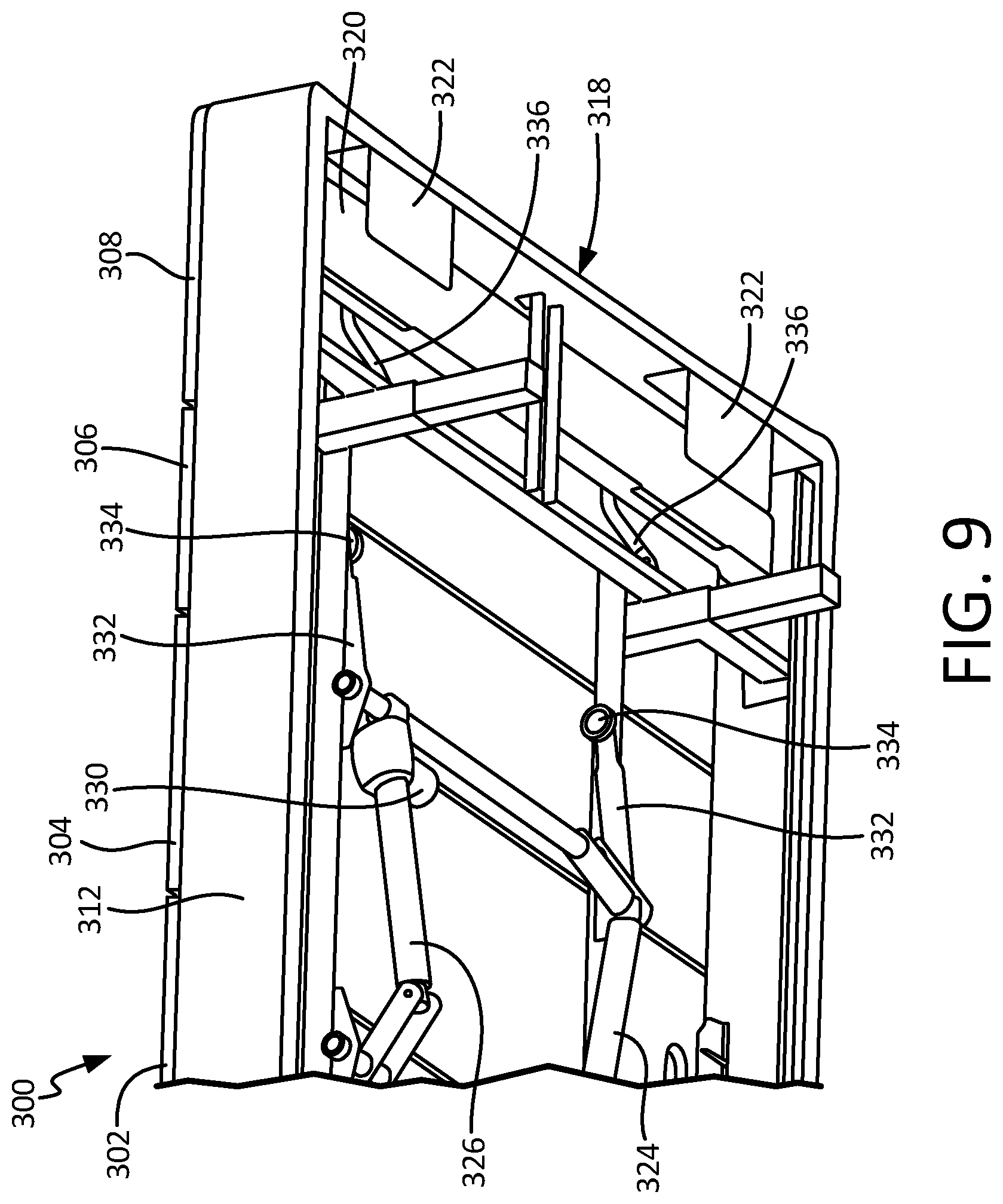 Patent US12096856 Figure 7 – Adjustable foundation for a mattress