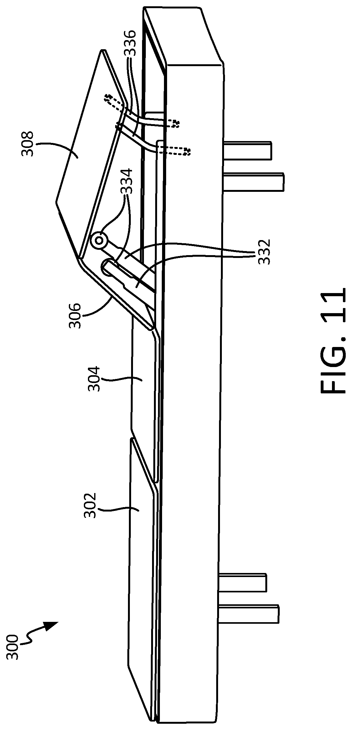 Patent US12096856 Figure 9 – Adjustable foundation for a mattress