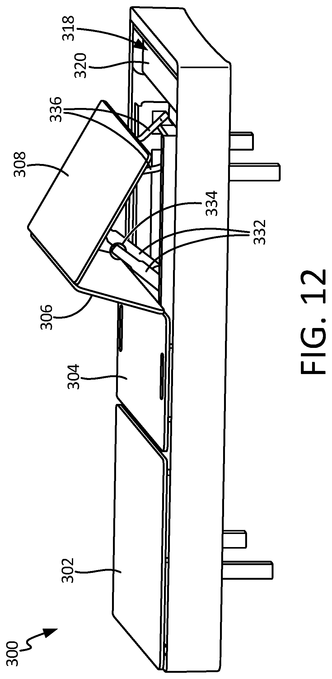 Patent US12096856 Figure 10 – Adjustable foundation for a mattress