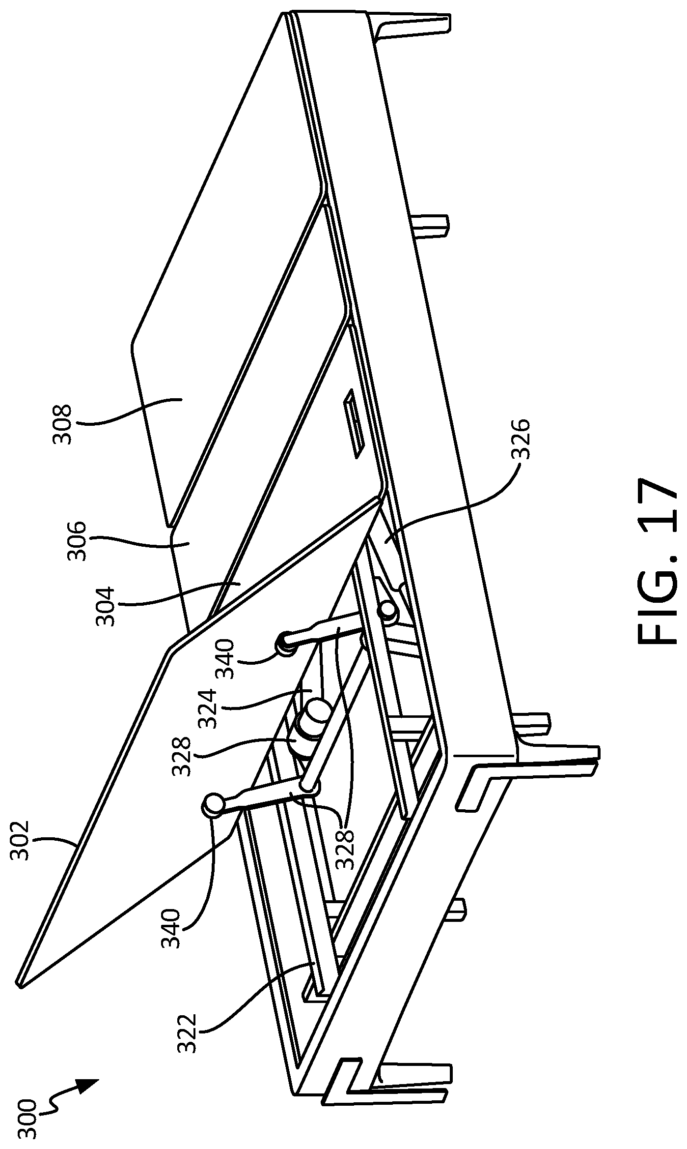 Patent US12096856 Figure 15 – Adjustable foundation for a mattress