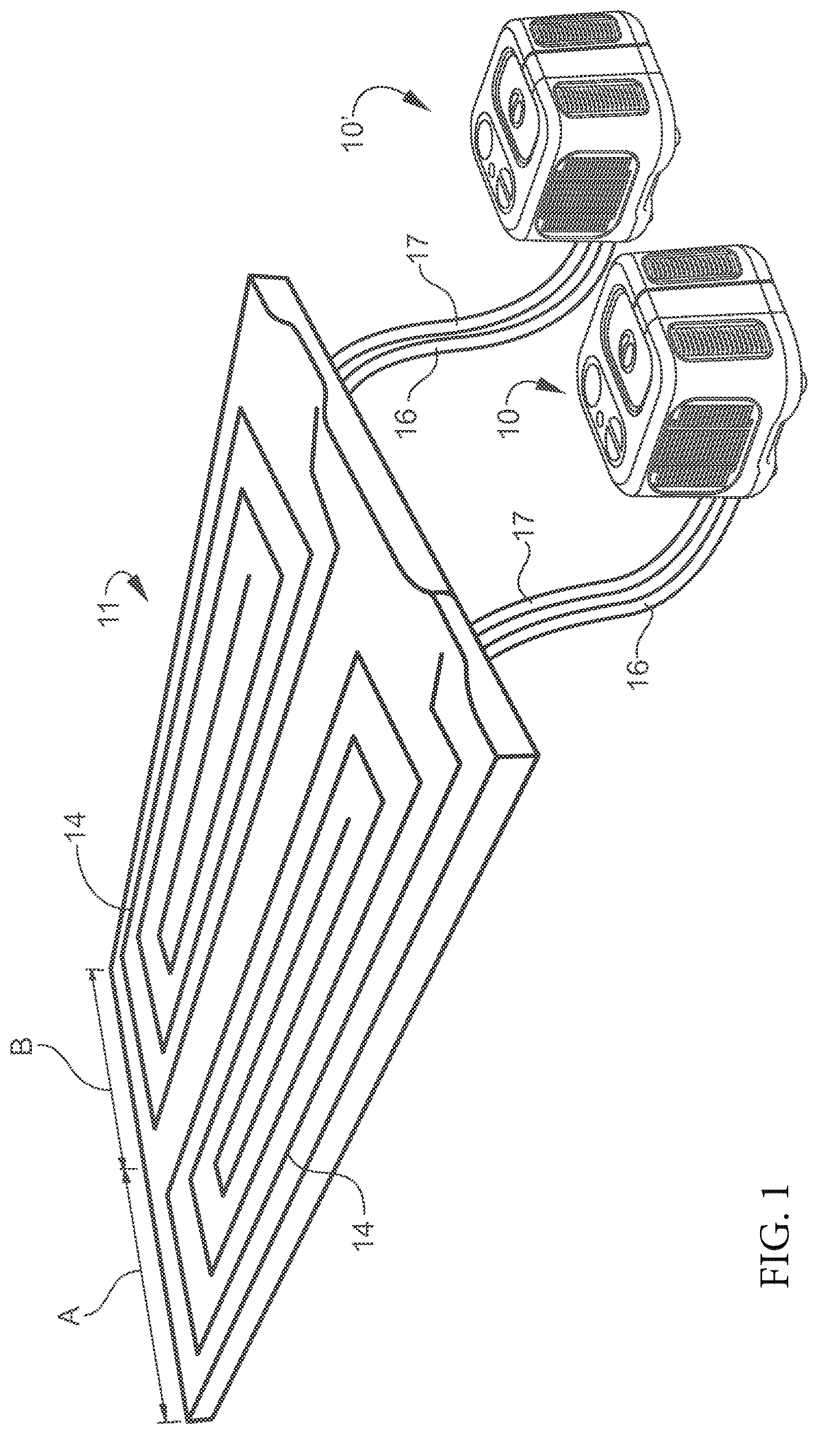 Patent US12096857 Figure 1 – Article comprising a temperature-conditioned surface, thermoelectric control unit, and method for temperature-conditioning the surface of an article