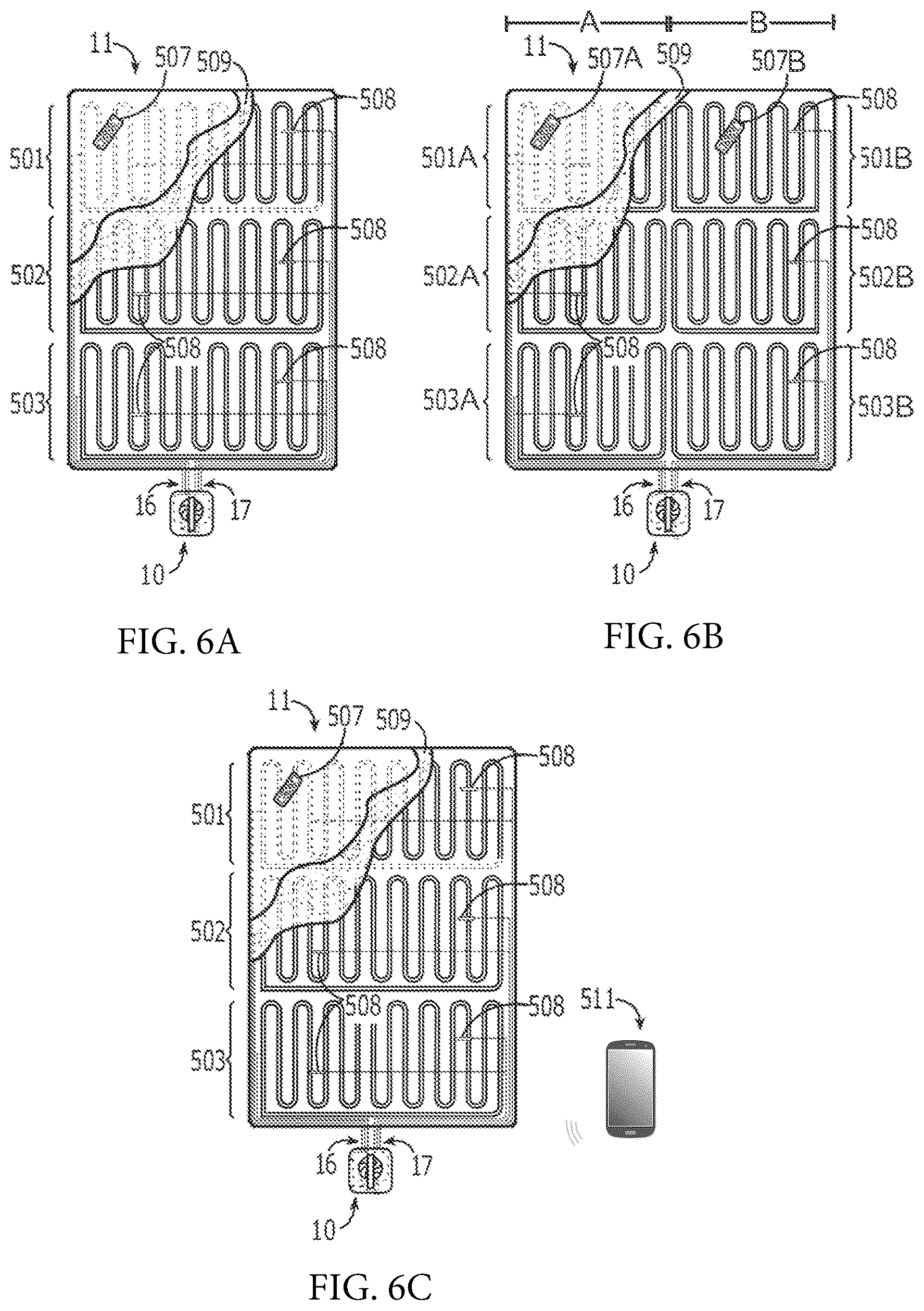 Patent US12096857 Figure 6 – Article comprising a temperature-conditioned surface, thermoelectric control unit, and method for temperature-conditioning the surface of an article