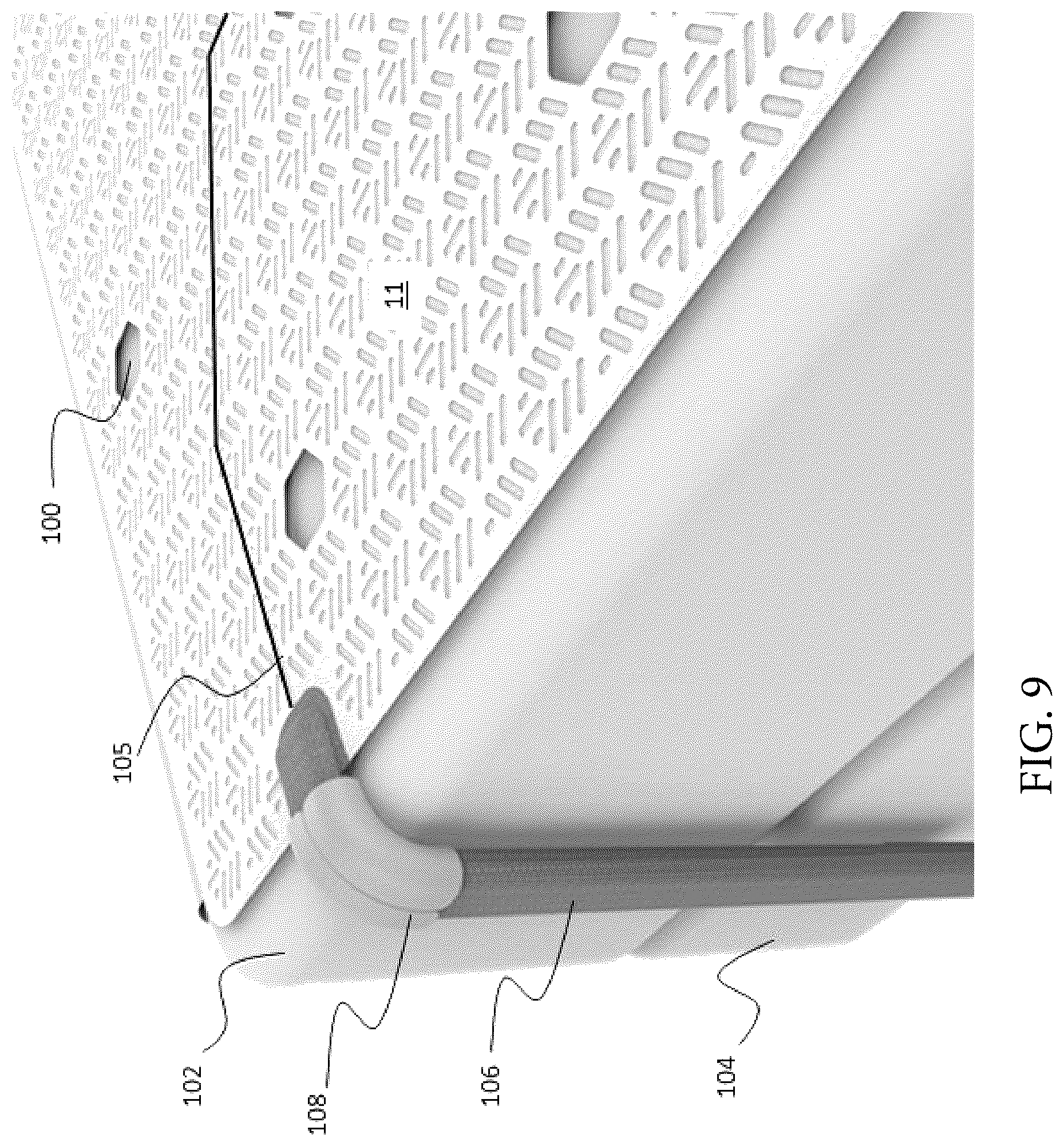 Patent US12096857 Figure 9 – Article comprising a temperature-conditioned surface, thermoelectric control unit, and method for temperature-conditioning the surface of an article