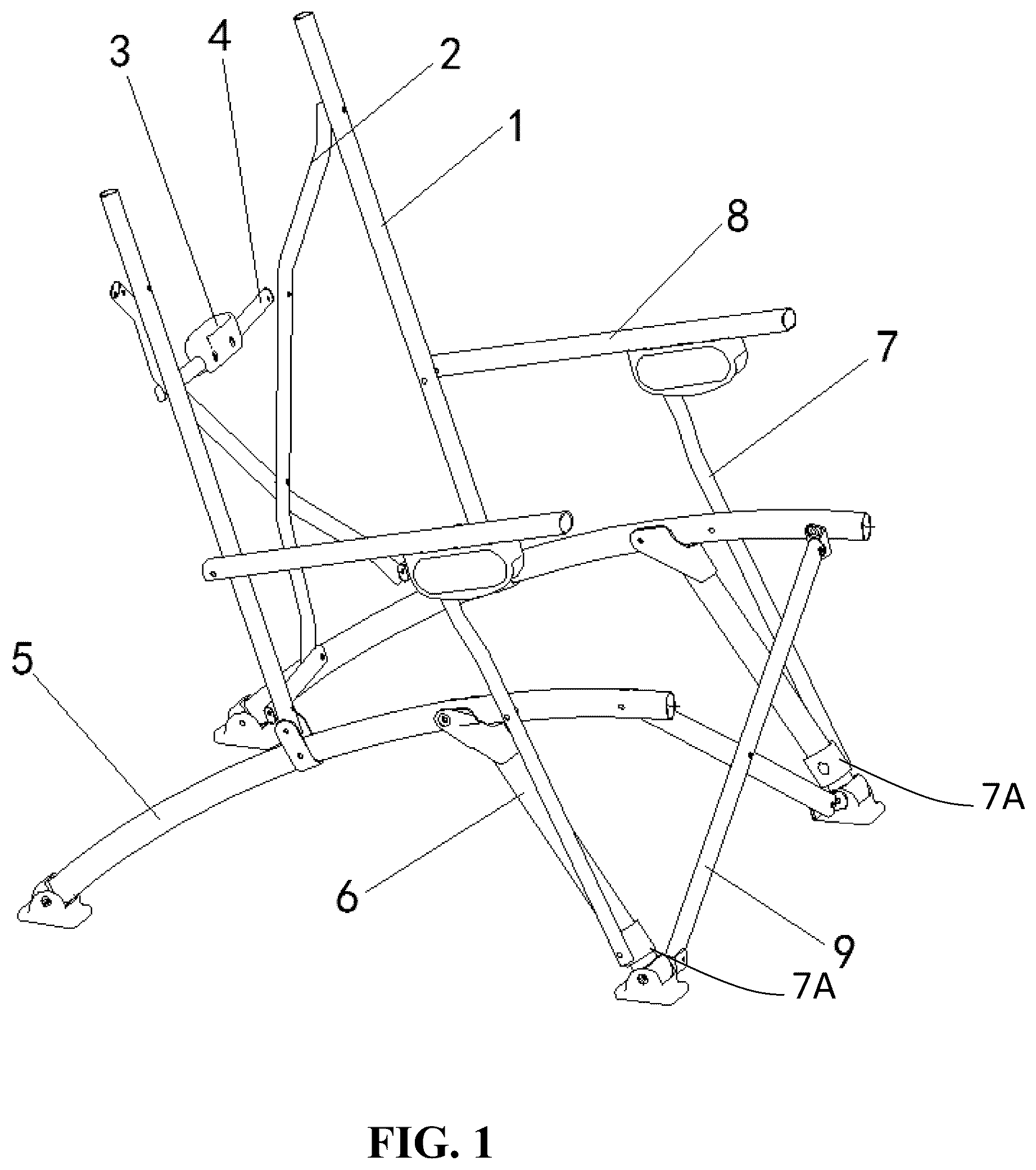 Patent US12096860 — Foldable chair — Figure 1