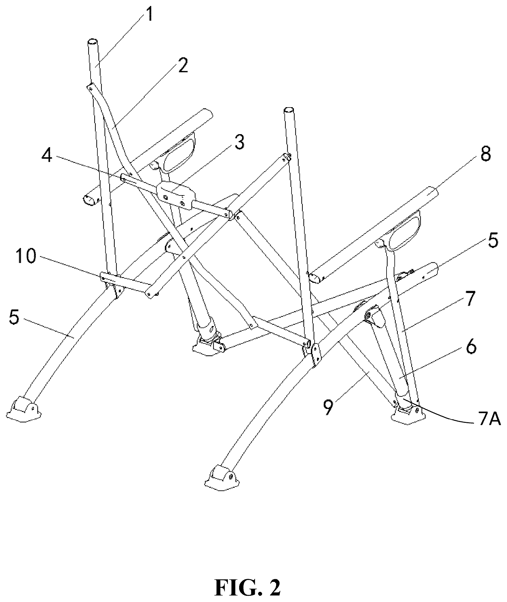 Patent US12096860 Figure 2 – Foldable chair
