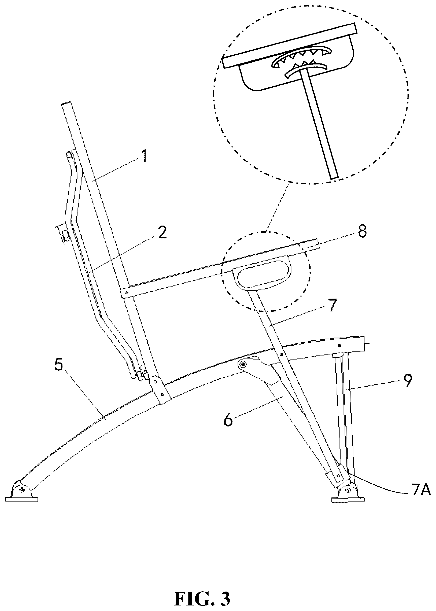 Patent US12096860 Figure 3 – Foldable chair