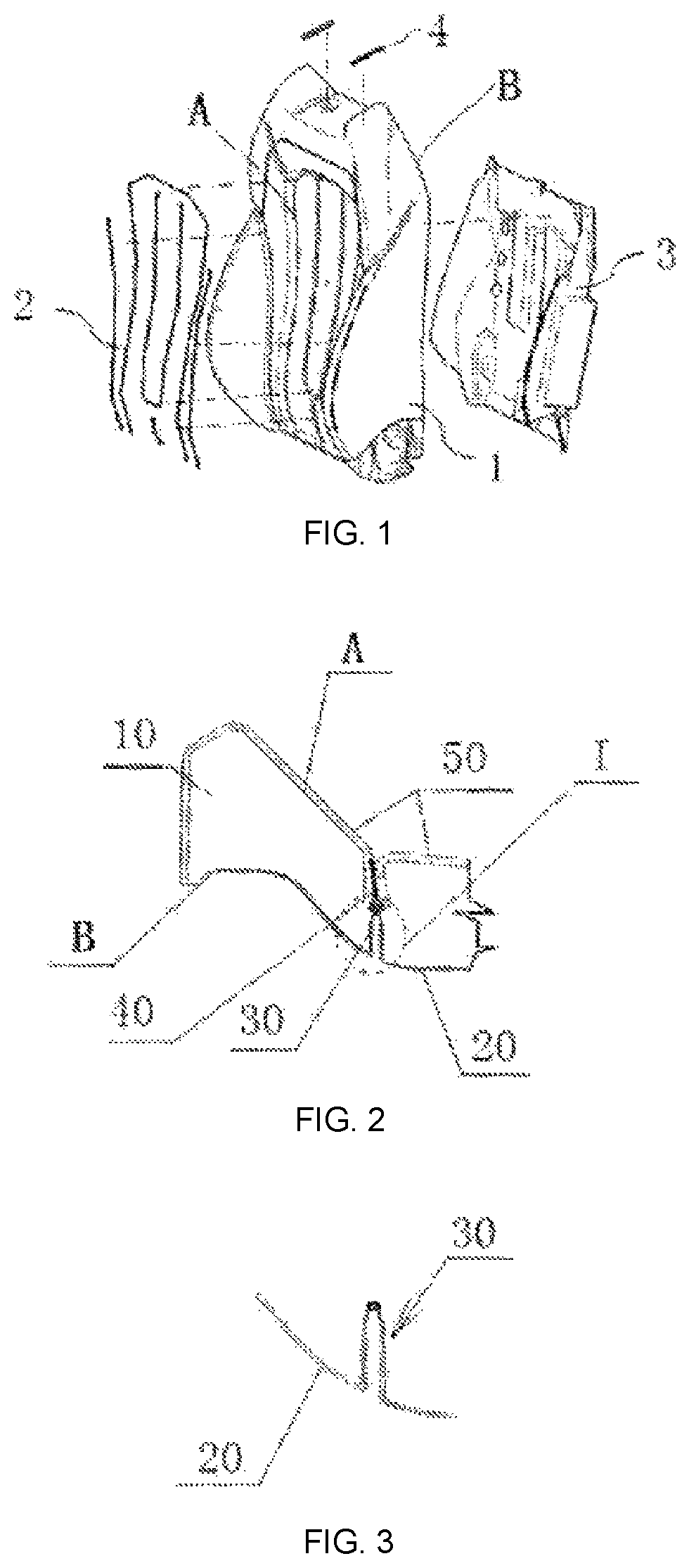 Patent US12096862 Figure 1 – Hanging structure for seating foam