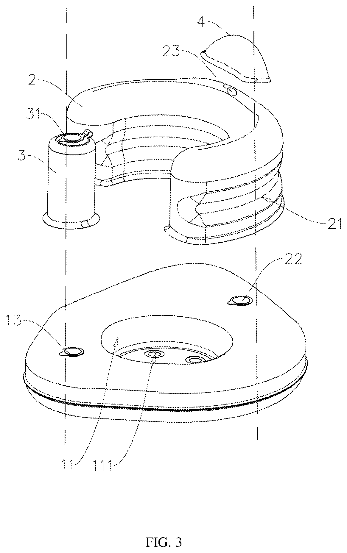 Patent US12096864 Figure 3 – Learning-to-sit chair