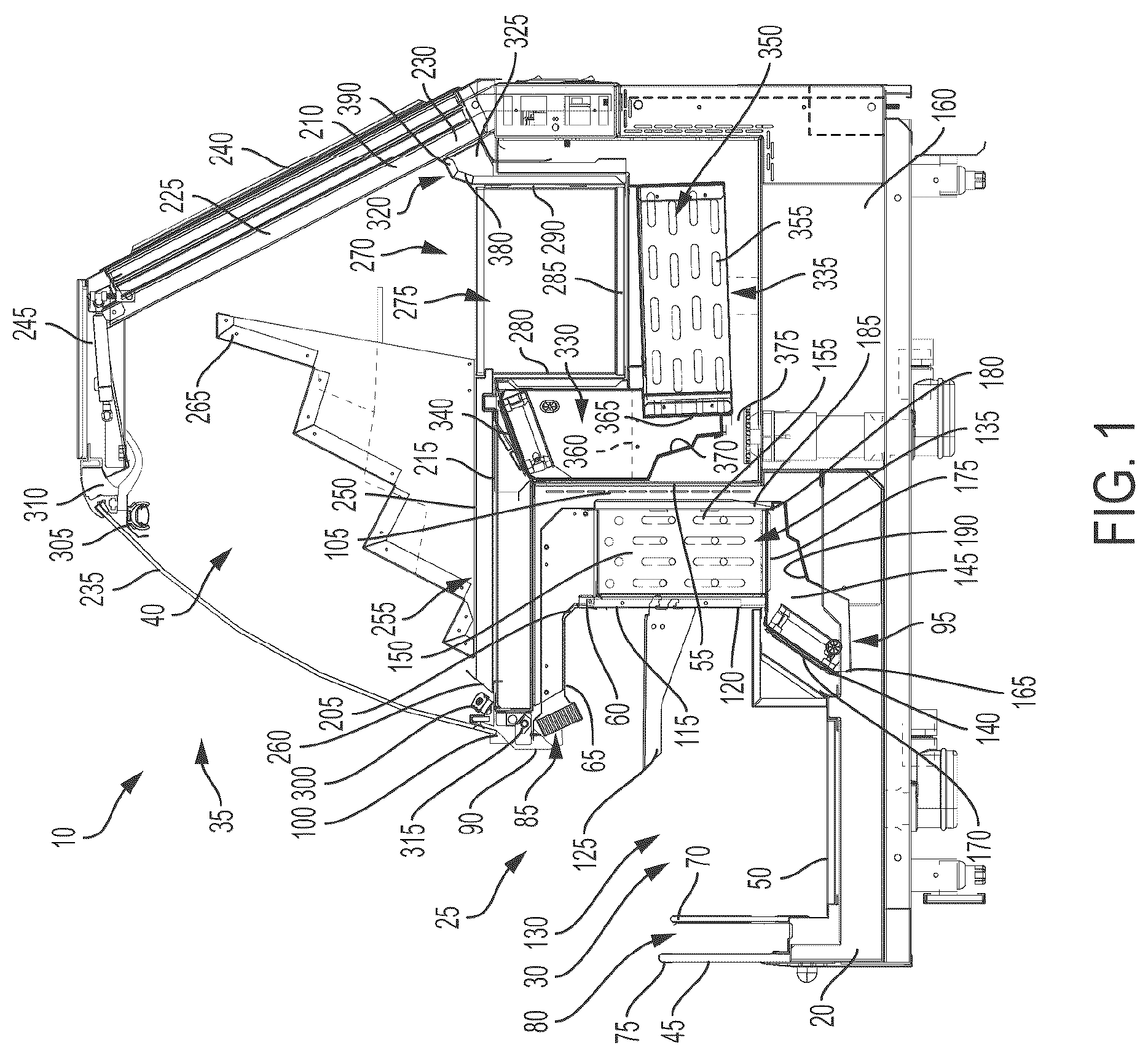 Patent US12096867 Figure 1 – Merchandiser
