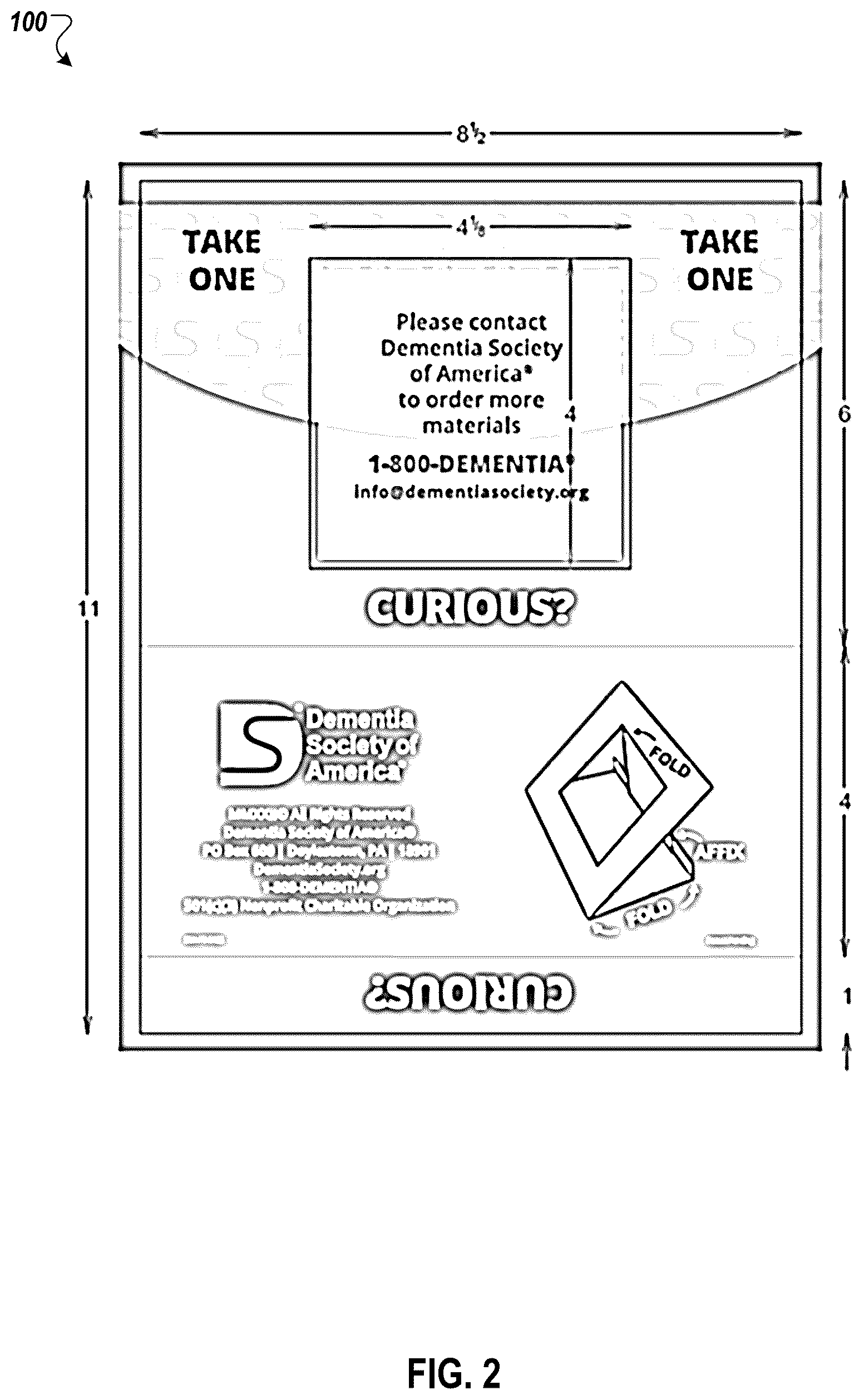 Patent US12096868 Figure 2 – Holding apparatus with foldable trifold structure
