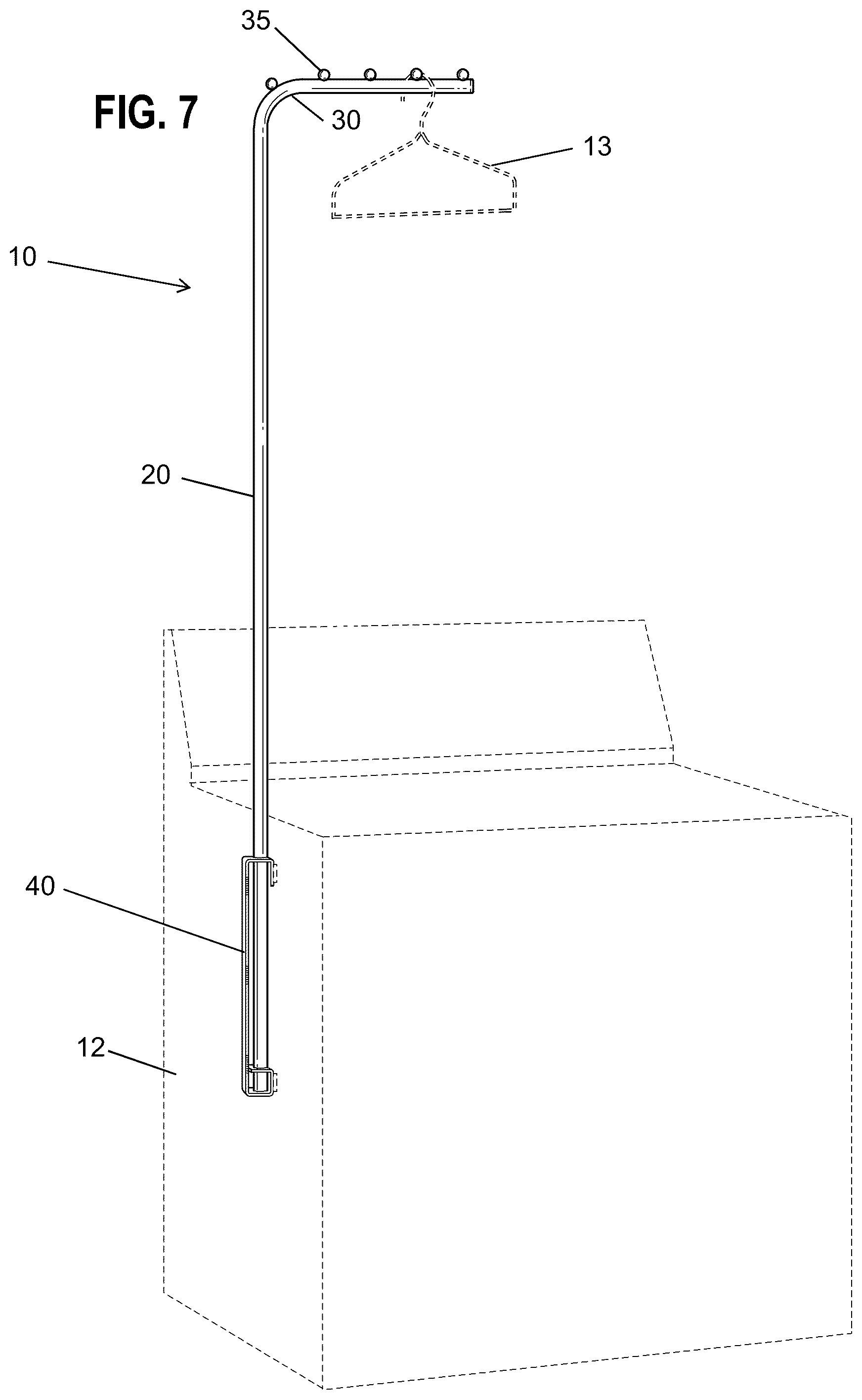 Patent US12096870 Figure 4 – Laundry valet rod