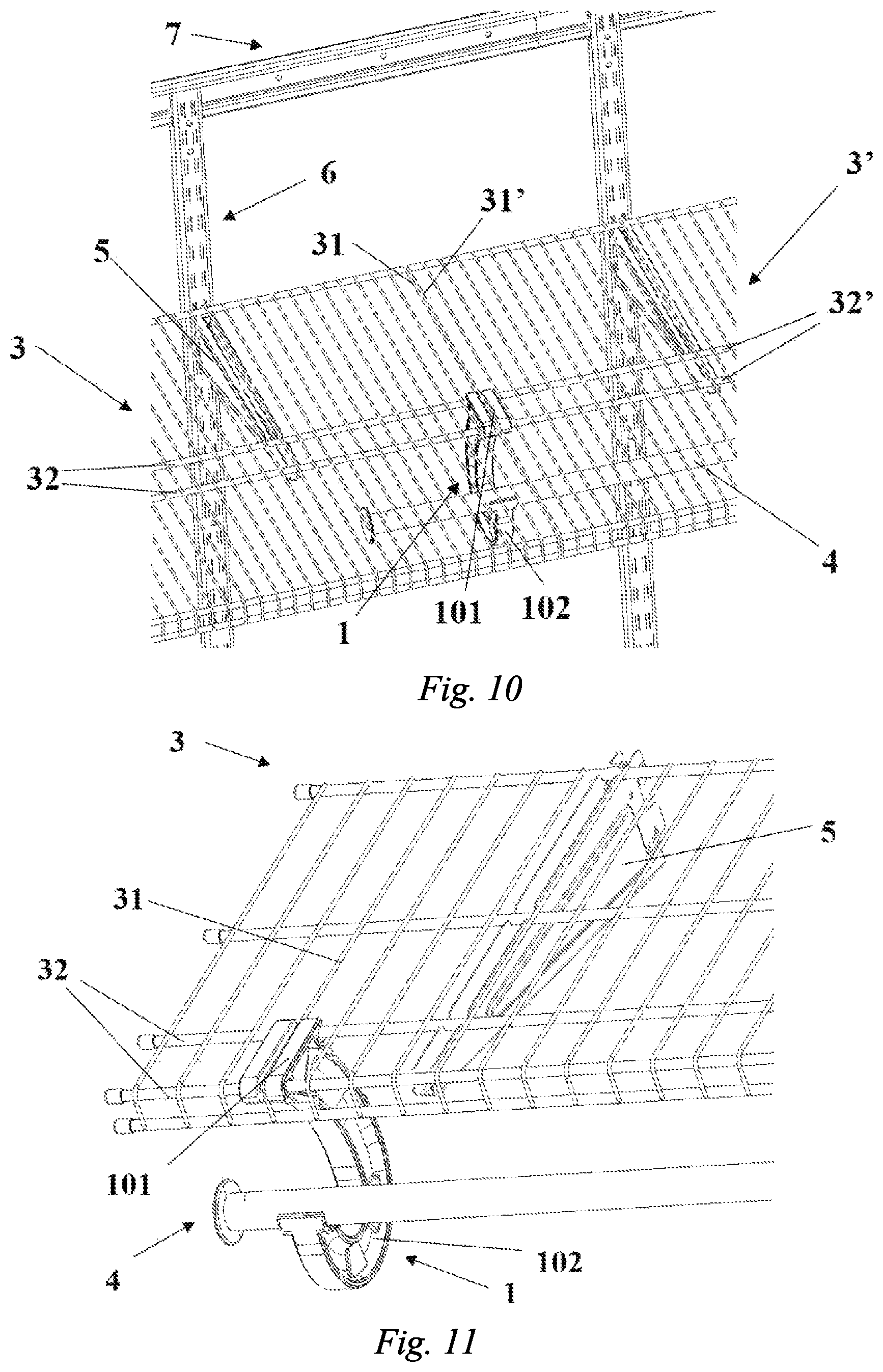 Patent US12096871 Figure 7 – Hook assembly and shelving assembly using the same