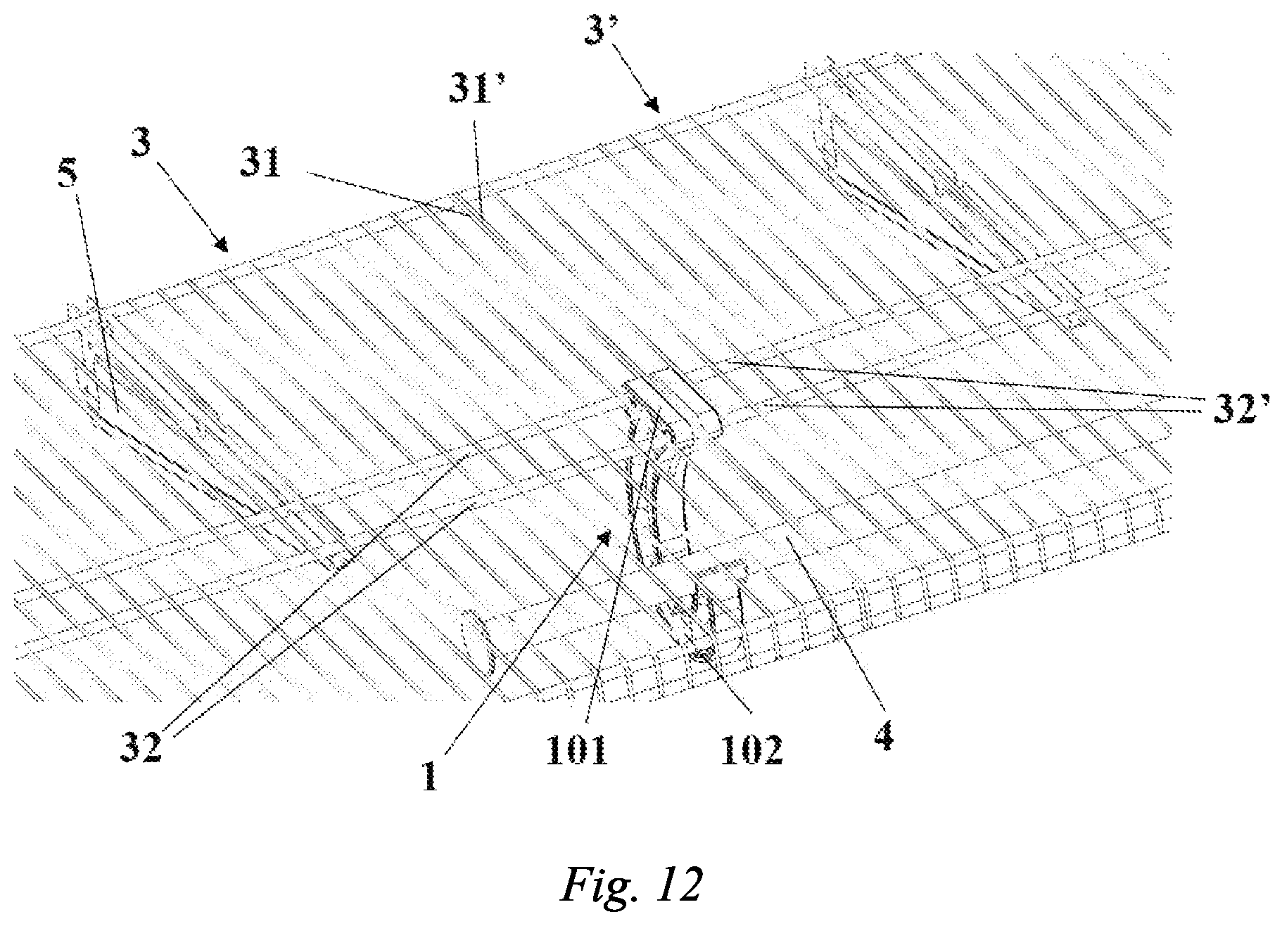 Patent US12096871 Figure 8 – Hook assembly and shelving assembly using the same