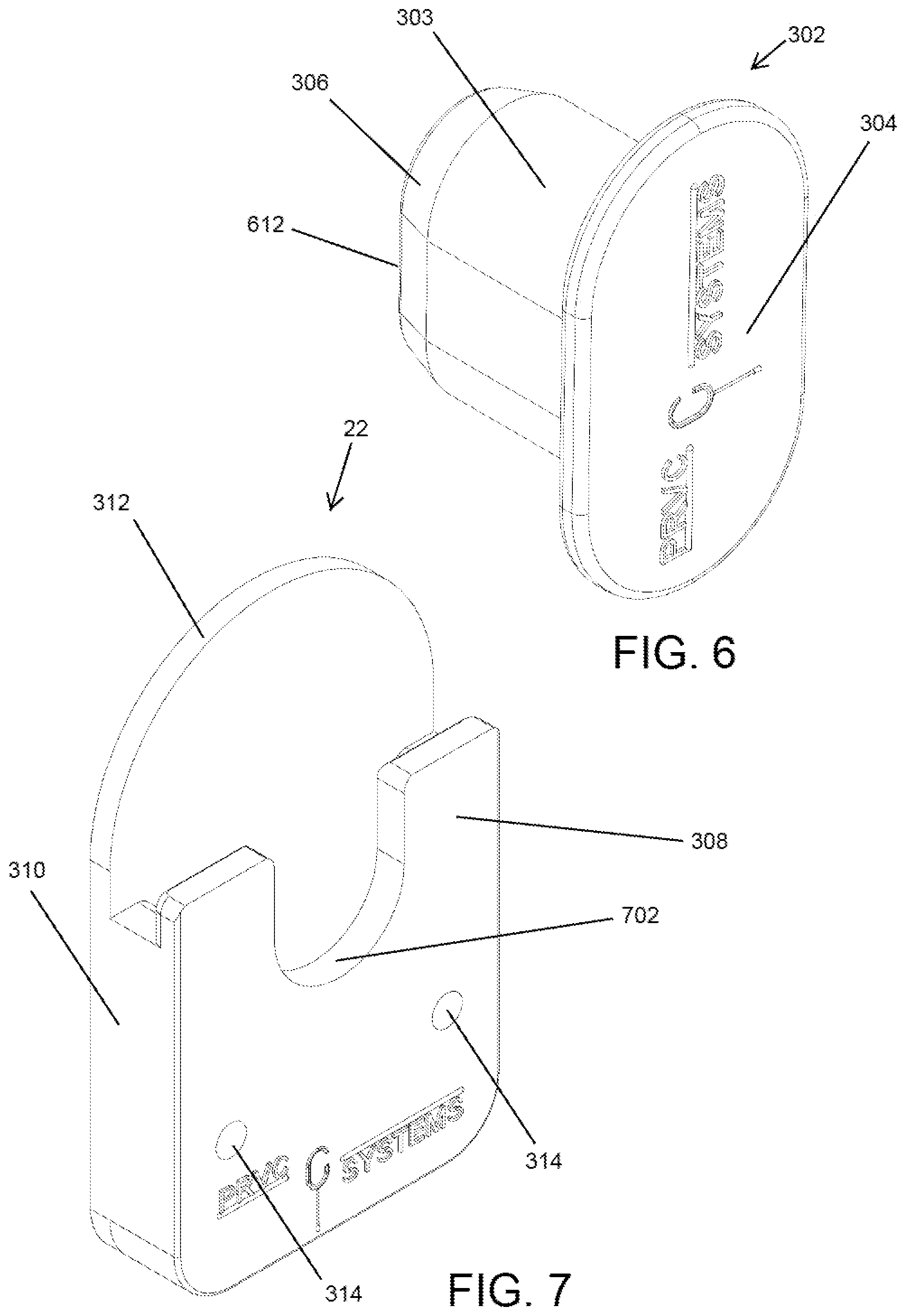 Patent US12096872 Figure 6 – System and method for supporting a privacy curtain including a swing arm wall mount and end stop cap support