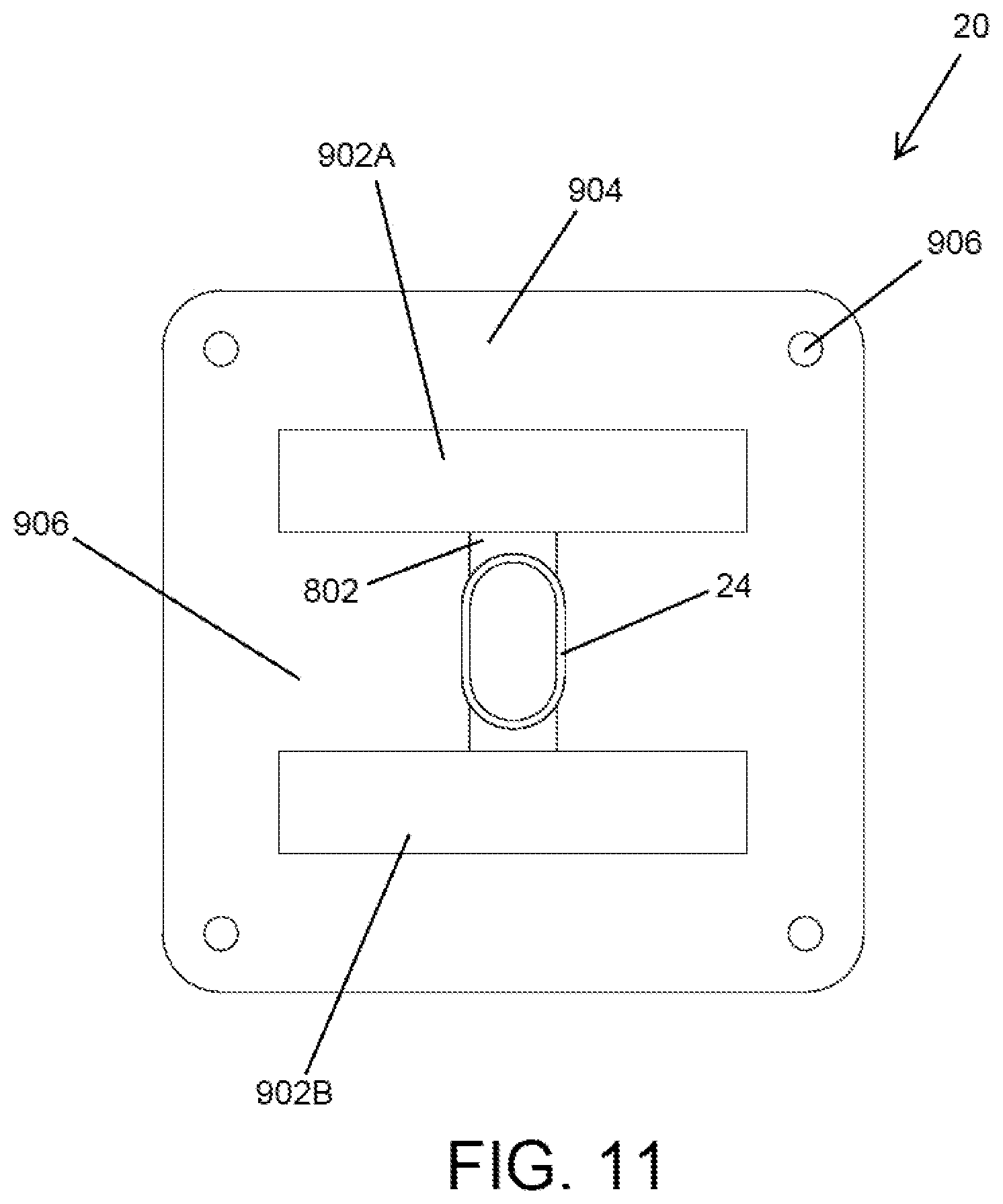 Patent US12096872 Figure 10 – System and method for supporting a privacy curtain including a swing arm wall mount and end stop cap support