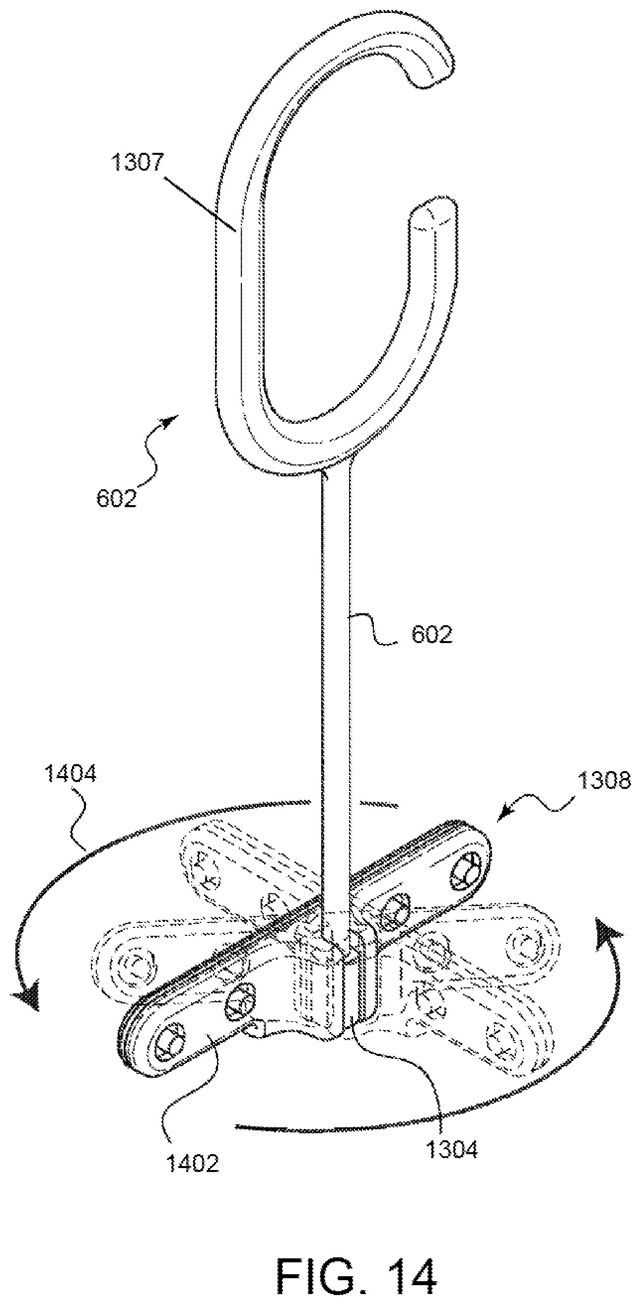 Patent US12096872 Figure 13 – System and method for supporting a privacy curtain including a swing arm wall mount and end stop cap support