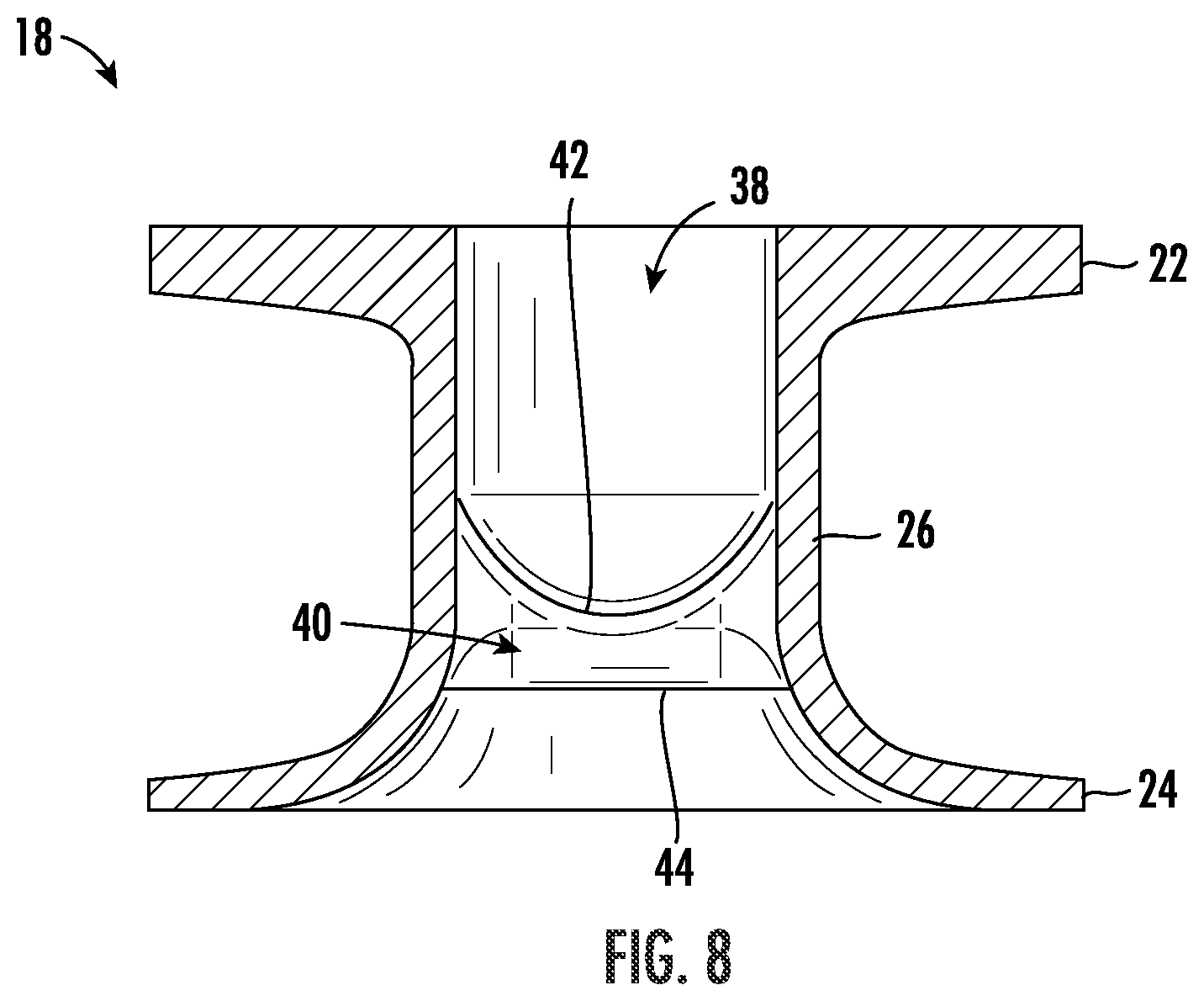 Patent US12096873 Figure 8 – Curtain carrier assembly with curtain carrier