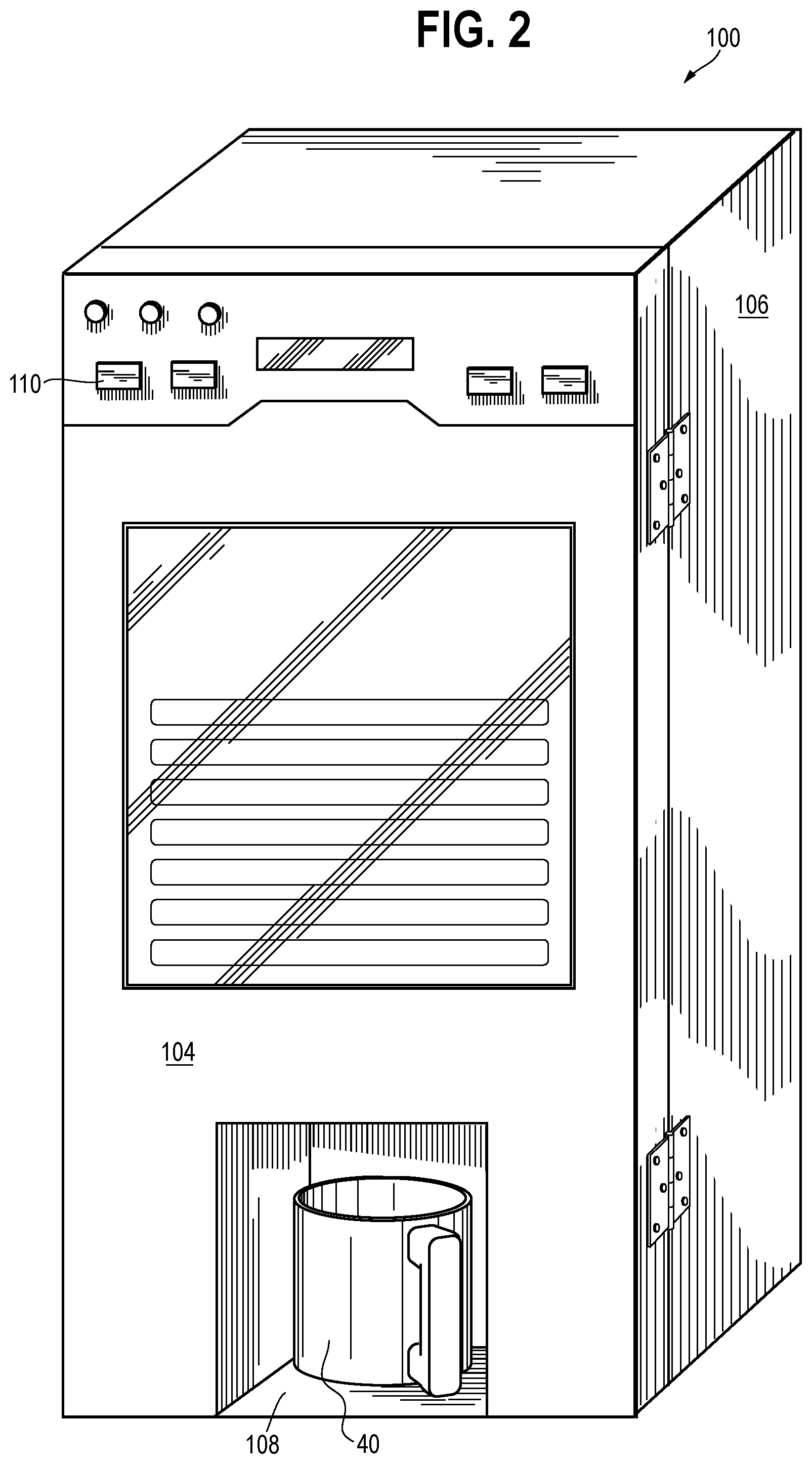 Patent US12096875 Figure 2 – System and apparatus for providing cooked food