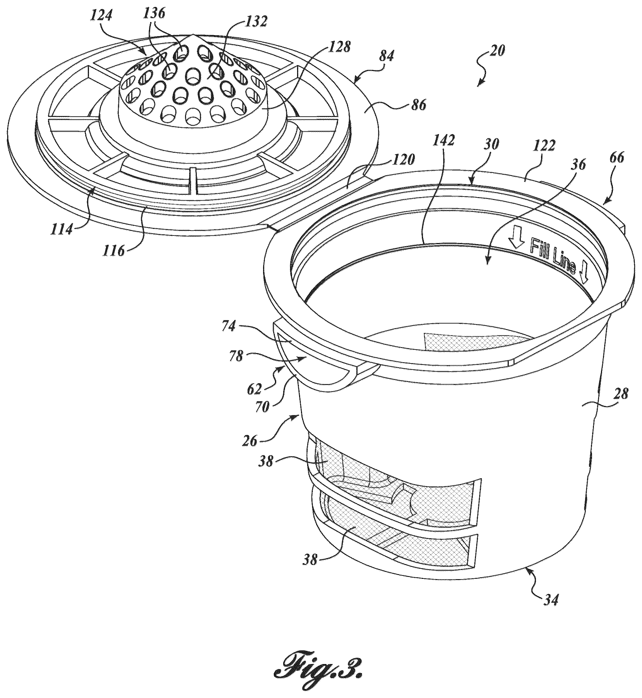 Patent US12096876 Figure 3 – Beverage brewing device