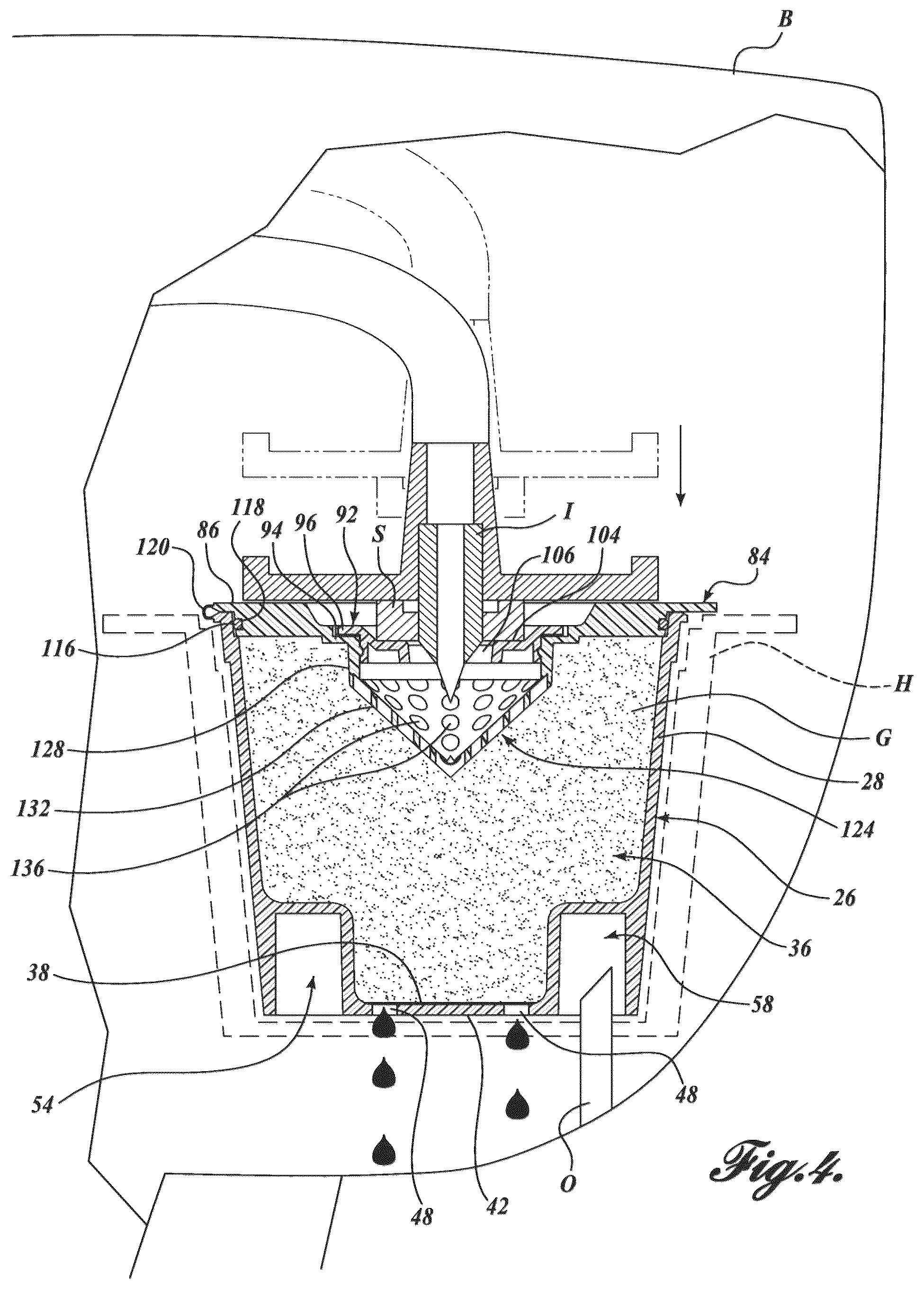Patent US12096876 Figure 4 – Beverage brewing device
